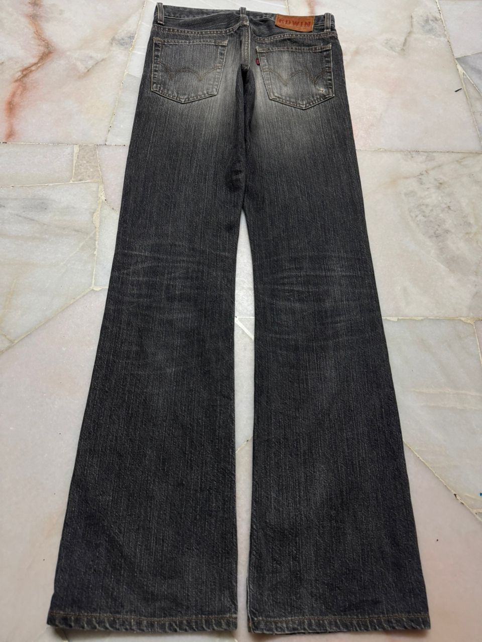 Edwin 💥503 Bootcut💥Vintage Edwin Rebel Sand Washed Dark Denim Jean Size US 27 - 13 Thumbnail