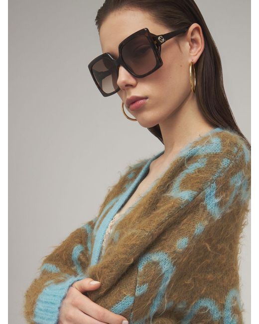 Gucci NEW Gucci Logo GG0876S 002 Rectangle Women Sunglasses Size ONE SIZE - 10 Thumbnail