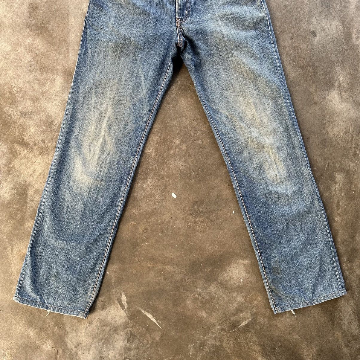 Japanese Brand Vintage Edwin Distressed Jean Rusty Faded Denim Pant W31 Size US 31 - 2 Thumbnail