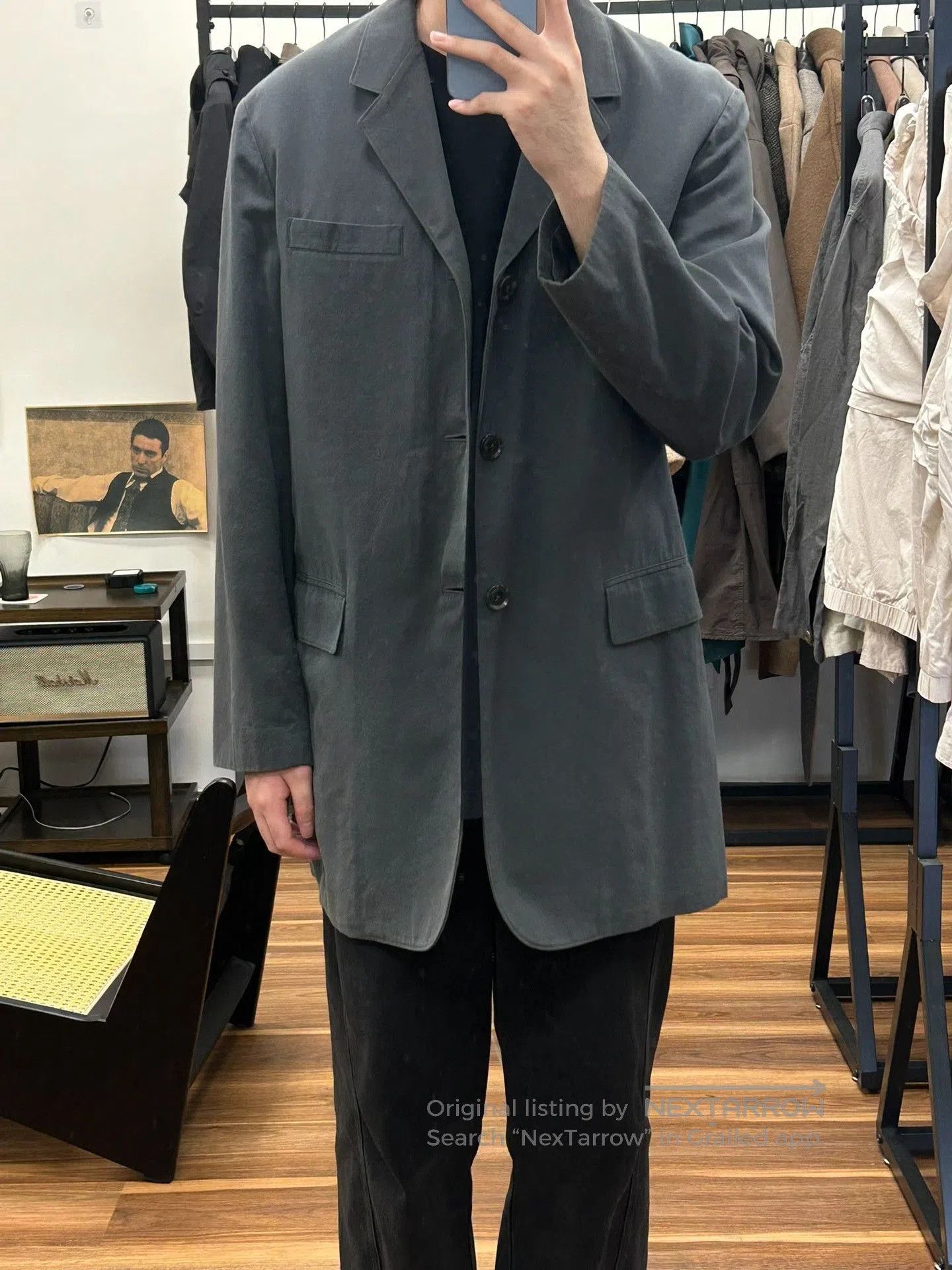 Yohji Yamamoto Yohji Yamamoto Gray Long Suit Jacket. Size US M / EU 48-50 / 2 - 5 Thumbnail