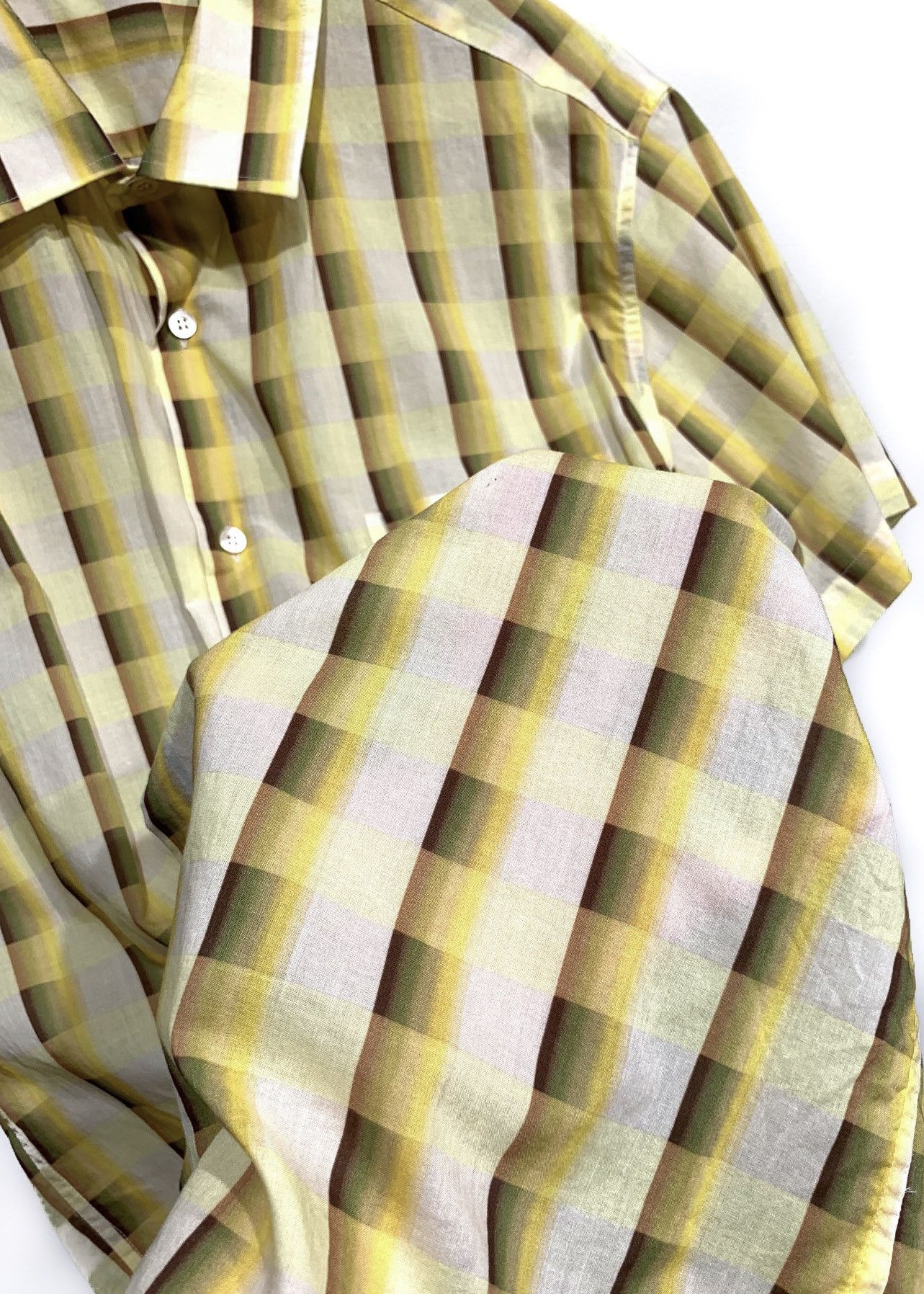Missoni Missoni Yellow Short Sleeves Pocketed Buttoned Shirt Size US L / EU 52-54 / 3 - 6 Thumbnail