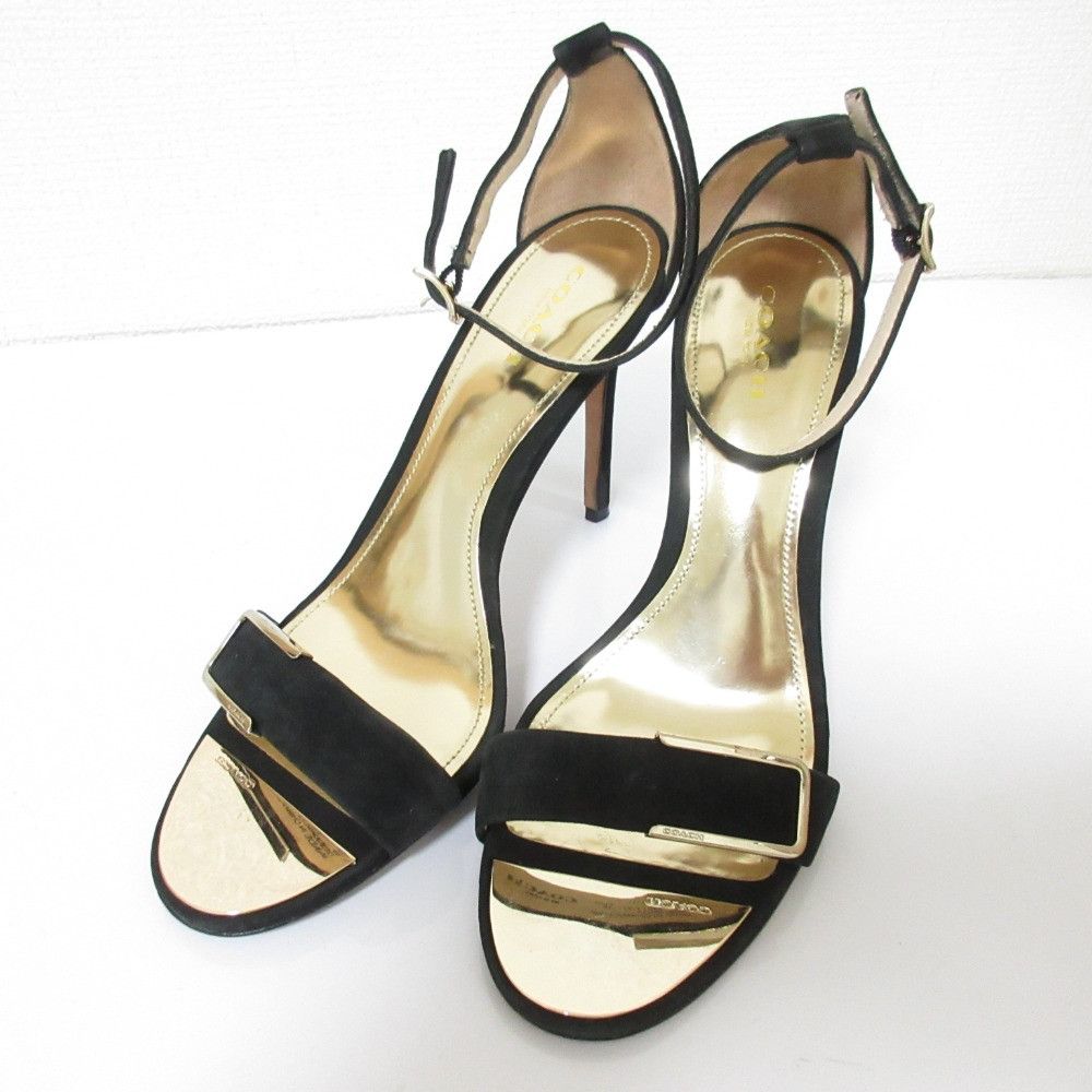 Coach Coach Coach HAMPTON ITL NUBUCK High Heel Sandals Suede Shoes DUTY FREE for USA Size ONE SIZE - 1 Thumbnail