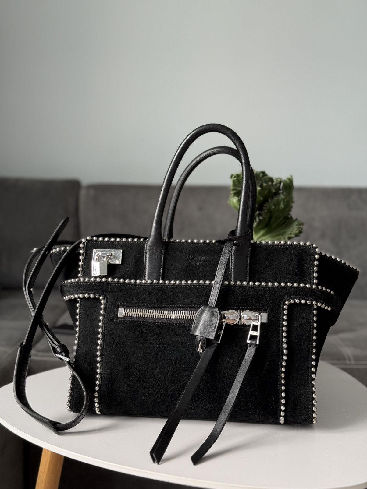 Zadig & Voltaire Zadig et Voltaire Bag Suede key lock Black Size ONE SIZE - 1 Thumbnail
