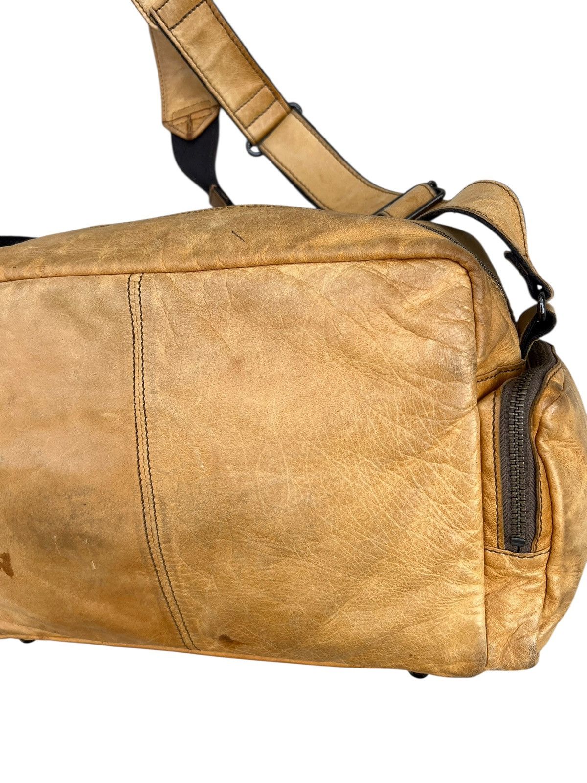 Leather LINK-KU Japan Stains Patina Horse Leather Messenger Bag Size ONE SIZE - 9 Thumbnail