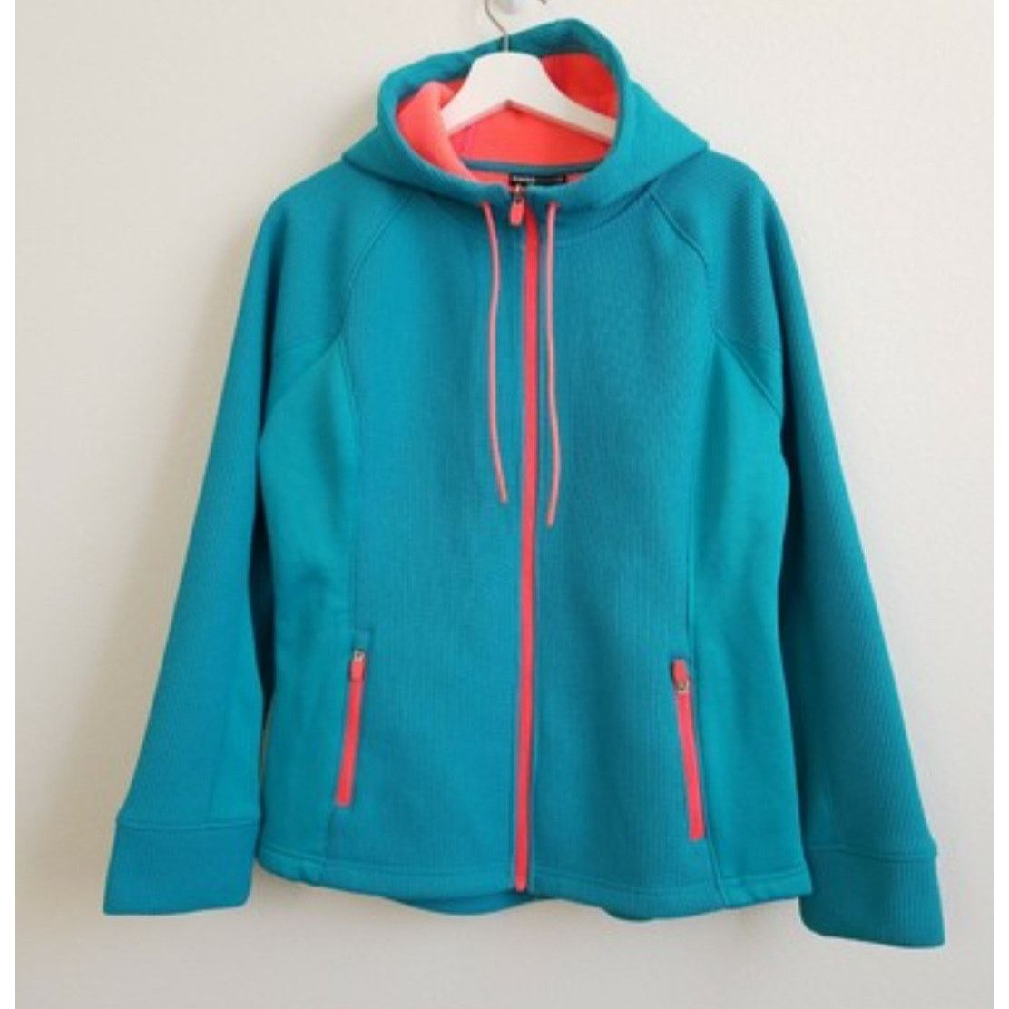 Swissgear SWISS-TECH Women's Turquoise Waffle Knit Fleece Jacket 3X Size 3XL / US 20-22 - 2 Thumbnail
