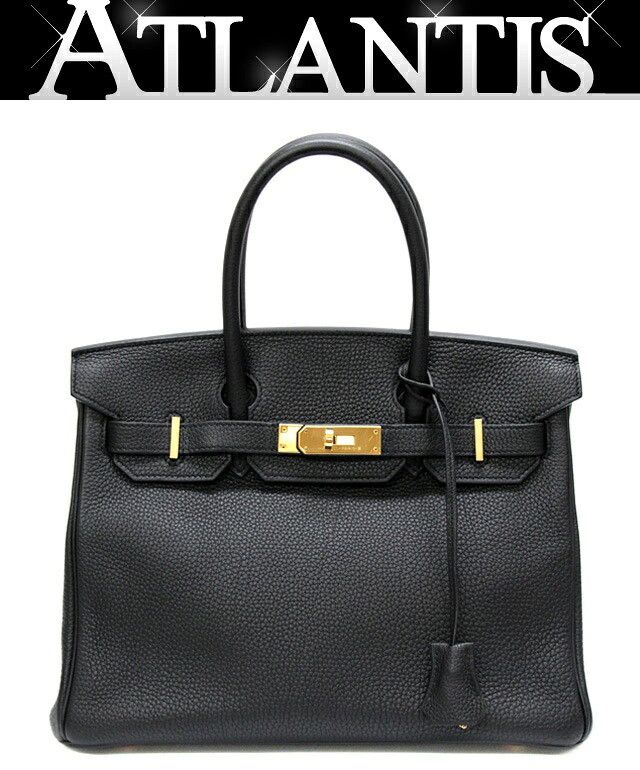 Hermes HERMES Birkin 30 Togo Leather Bag Black Size ONE SIZE - 1 Thumbnail