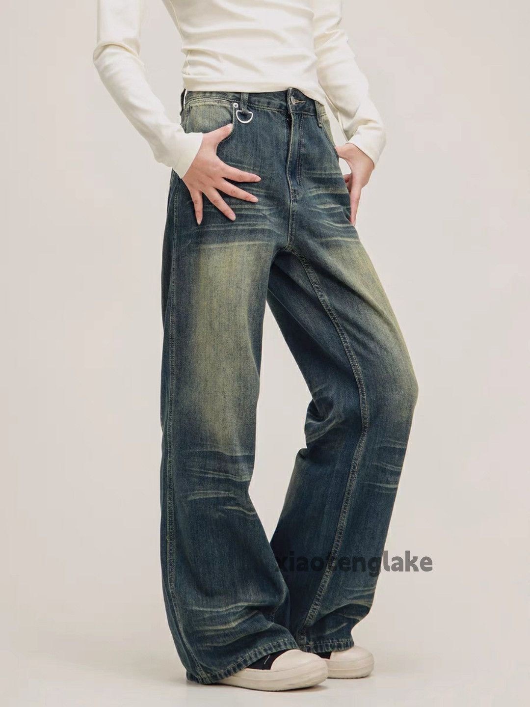 Jean × Vintage washed faded cleanfit yuppie loose bootcut jeans Size US 30 / EU 46 - 5 Thumbnail