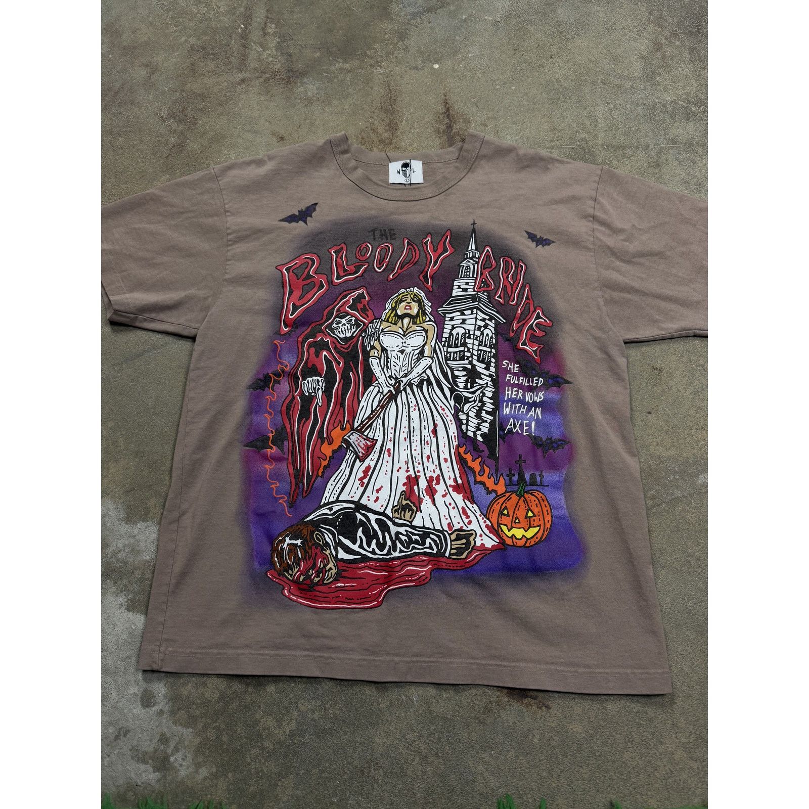 Warren Lotas Bloody Bride Tee Tan Used Large