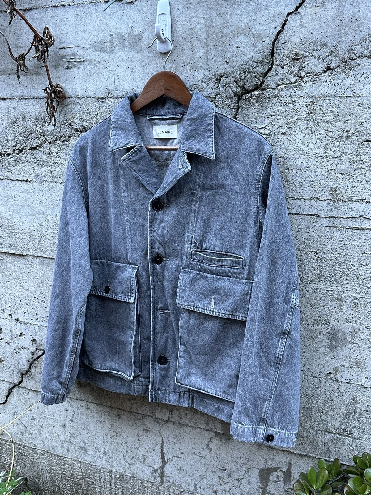 image of Grail Lemaire Sun Washed Effect Pocket Jacket, Men's (Size Medium)