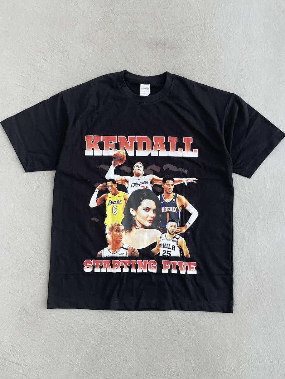 Vintage STEAL! 2010s Kendall Starting Five NBA Lineup Tee Size US L / EU 52-54 / 3 - 1 Thumbnail