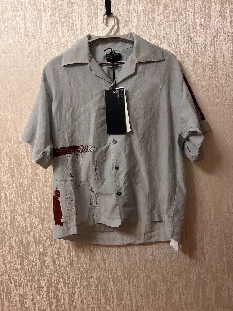 Enfants Riches Deprimes Enfants Riches Deprimes Portrait Silk Short Sleeve Shirt Size US M / EU 48-50 / 2 - 1 Thumbnail