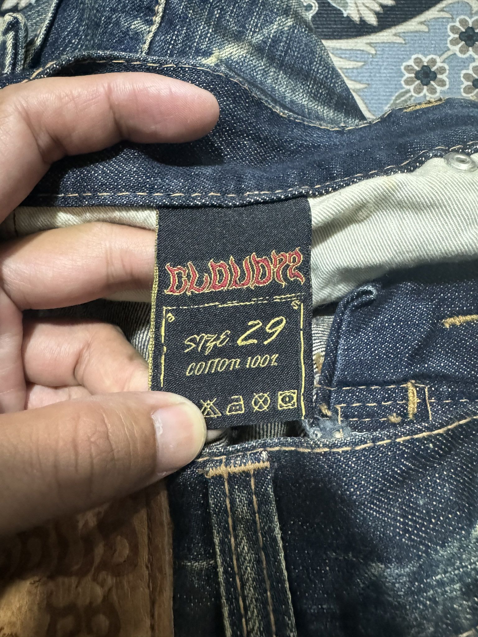 Japanese Brand × Seditionaries Cloud 77 Distressed Skull Patches Jeans Size US 29 - 13 Thumbnail