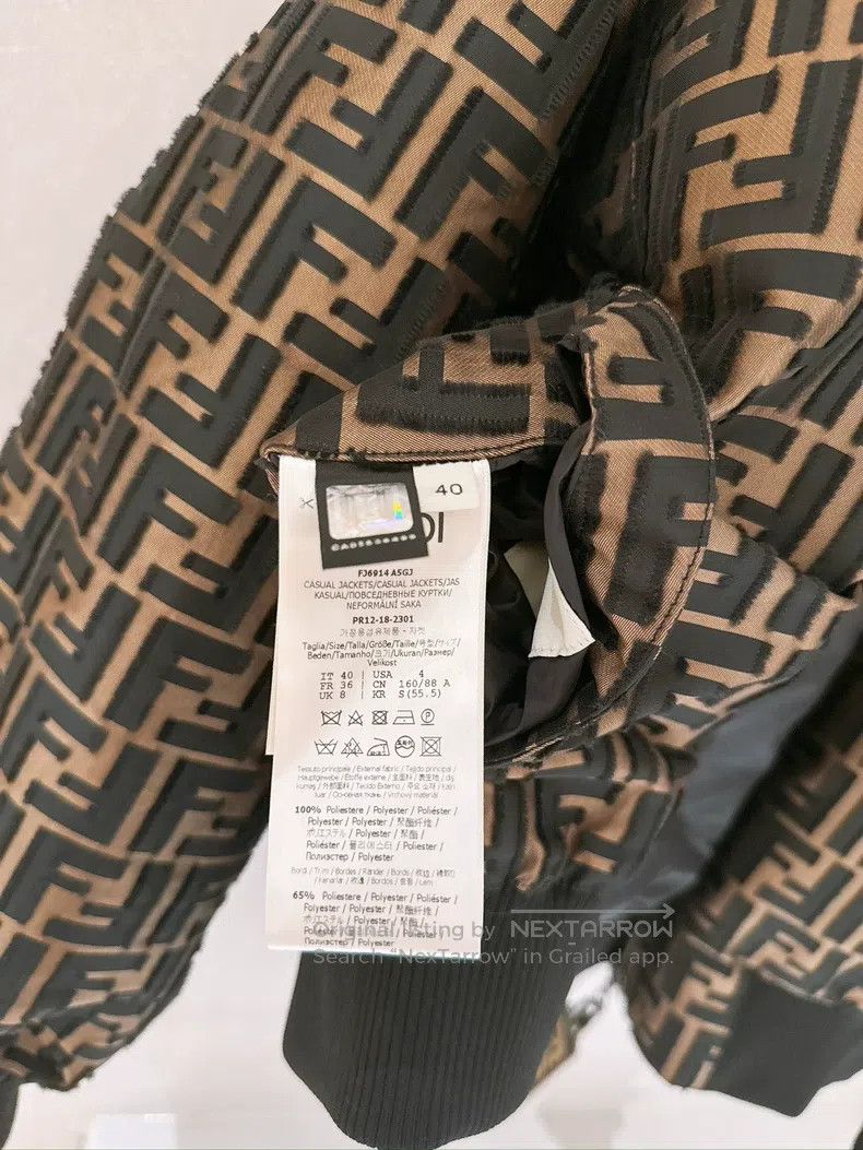 Fendi Fendi Double-Sided FF Full Logo Short Jacket 40 Size Monog Size XS / US 0-2 / IT 36-38 - 9 Thumbnail