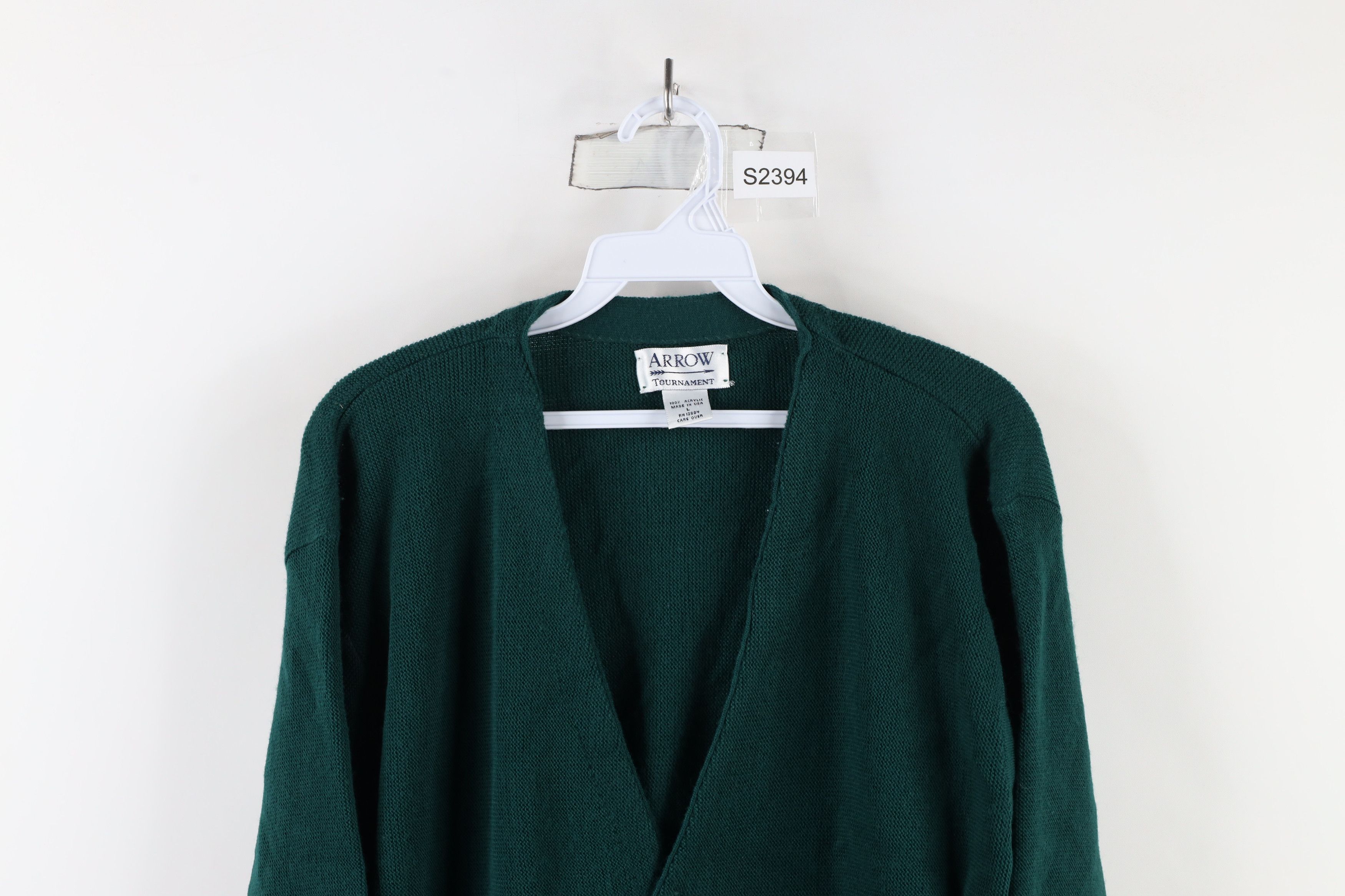 Vintage Vintage 90s Streetwear Knit Cardigan Sweater Green USA Size US L / EU 52-54 / 3 - 2 Thumbnail