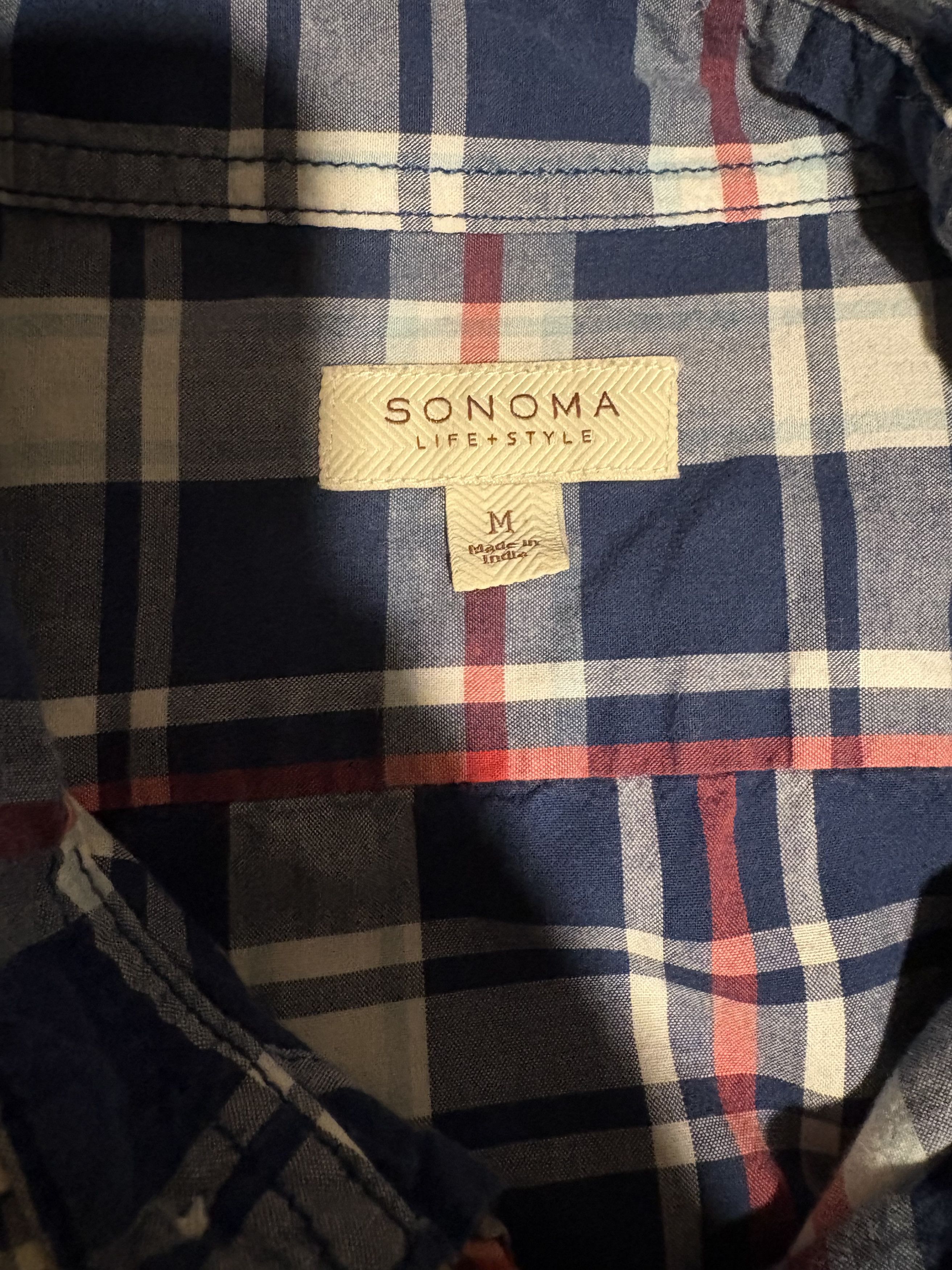 Sonoma Sonoma Plaid Short Sleeve Button Up Size US M / EU 48-50 / 2 - 3 Thumbnail
