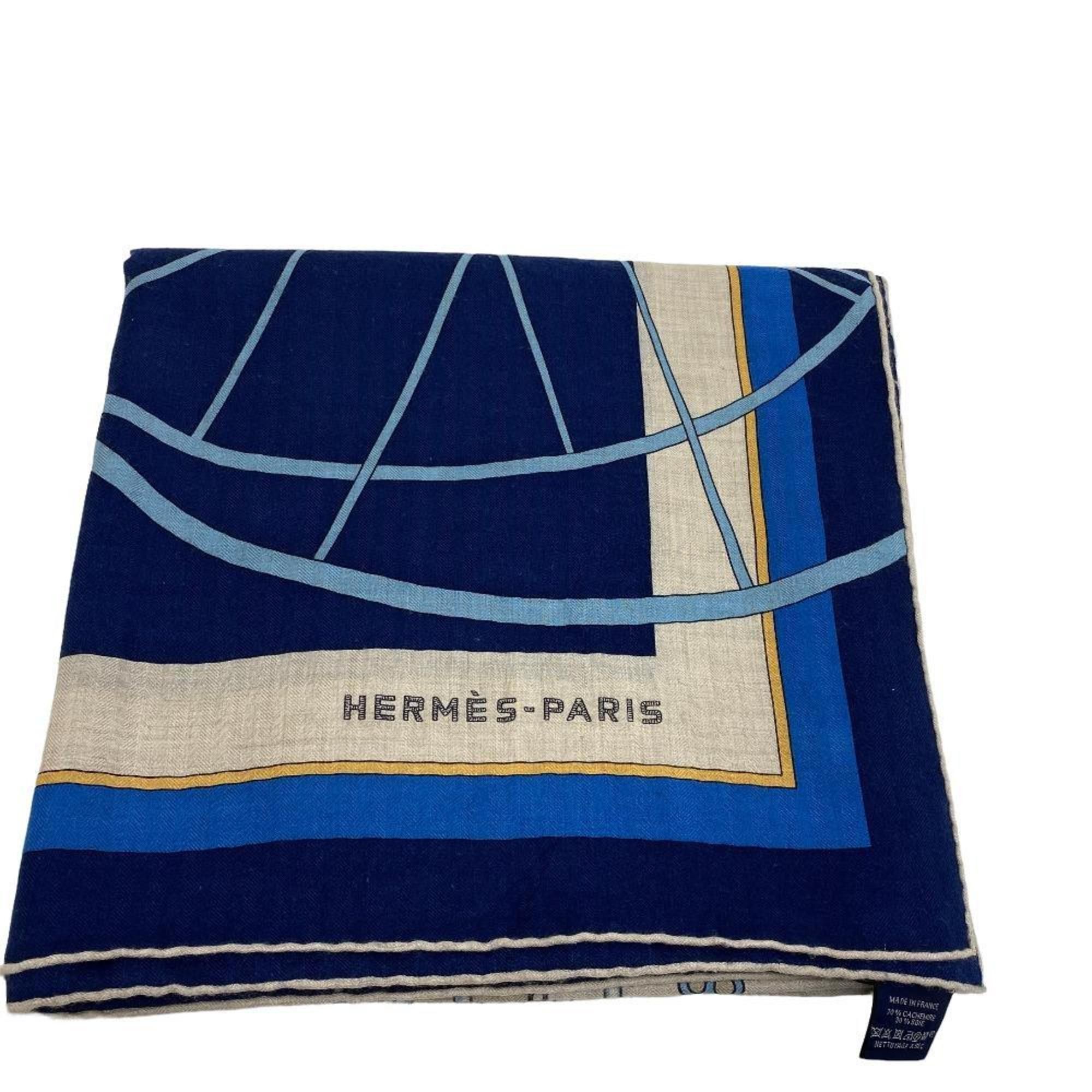 image of Hermes Carré 140 Scarf in Blue, Women's