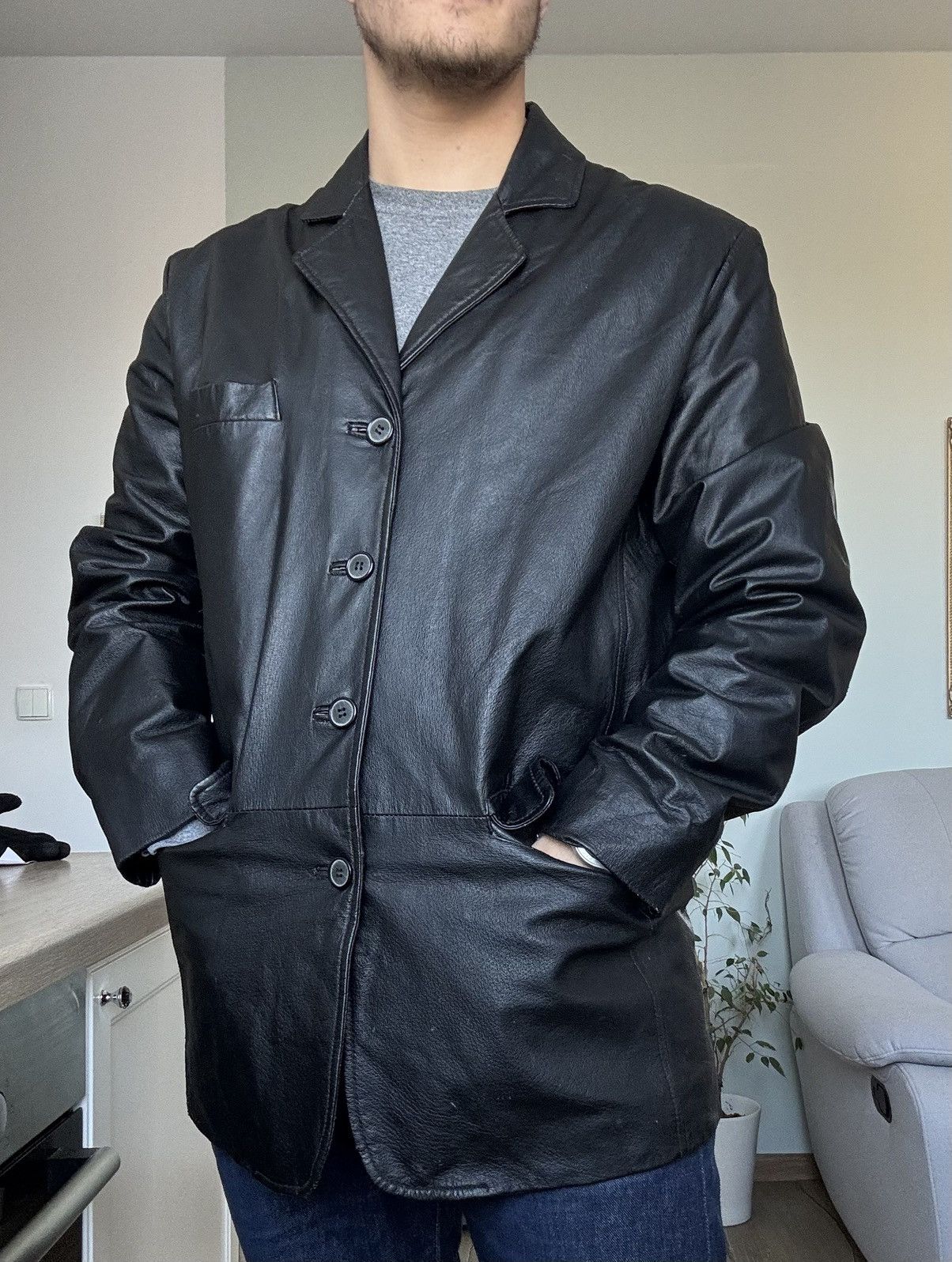 Y'2 Leather Vintage Leather Jacket y2k 2000s 90s Avangard Size US L / EU 52-54 / 3 - 3 Thumbnail