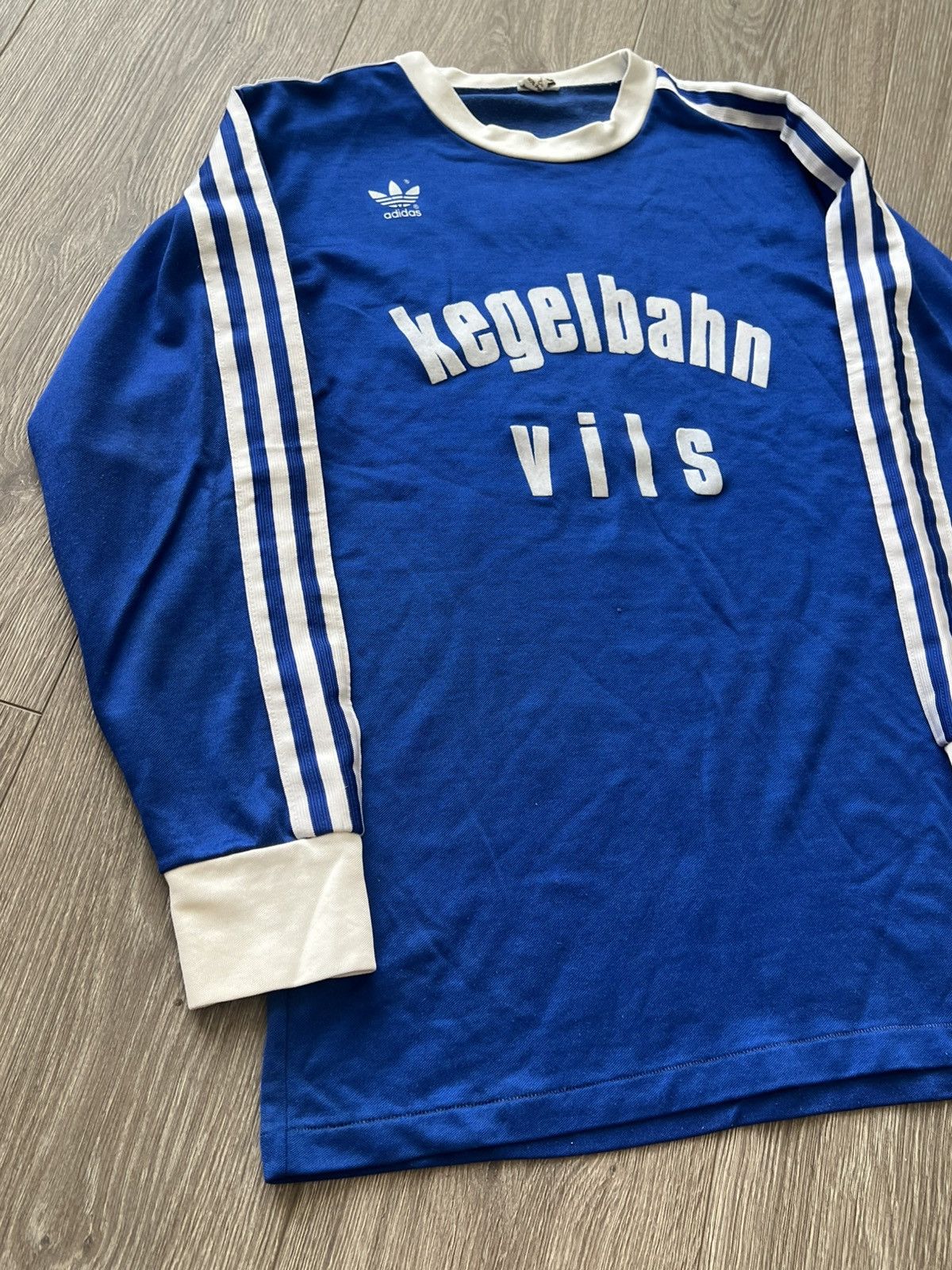 Adidas Vintage 80s Adidas Long Sleeve Jersey Made in West Germany Size US M / EU 48-50 / 2 - 4 Thumbnail