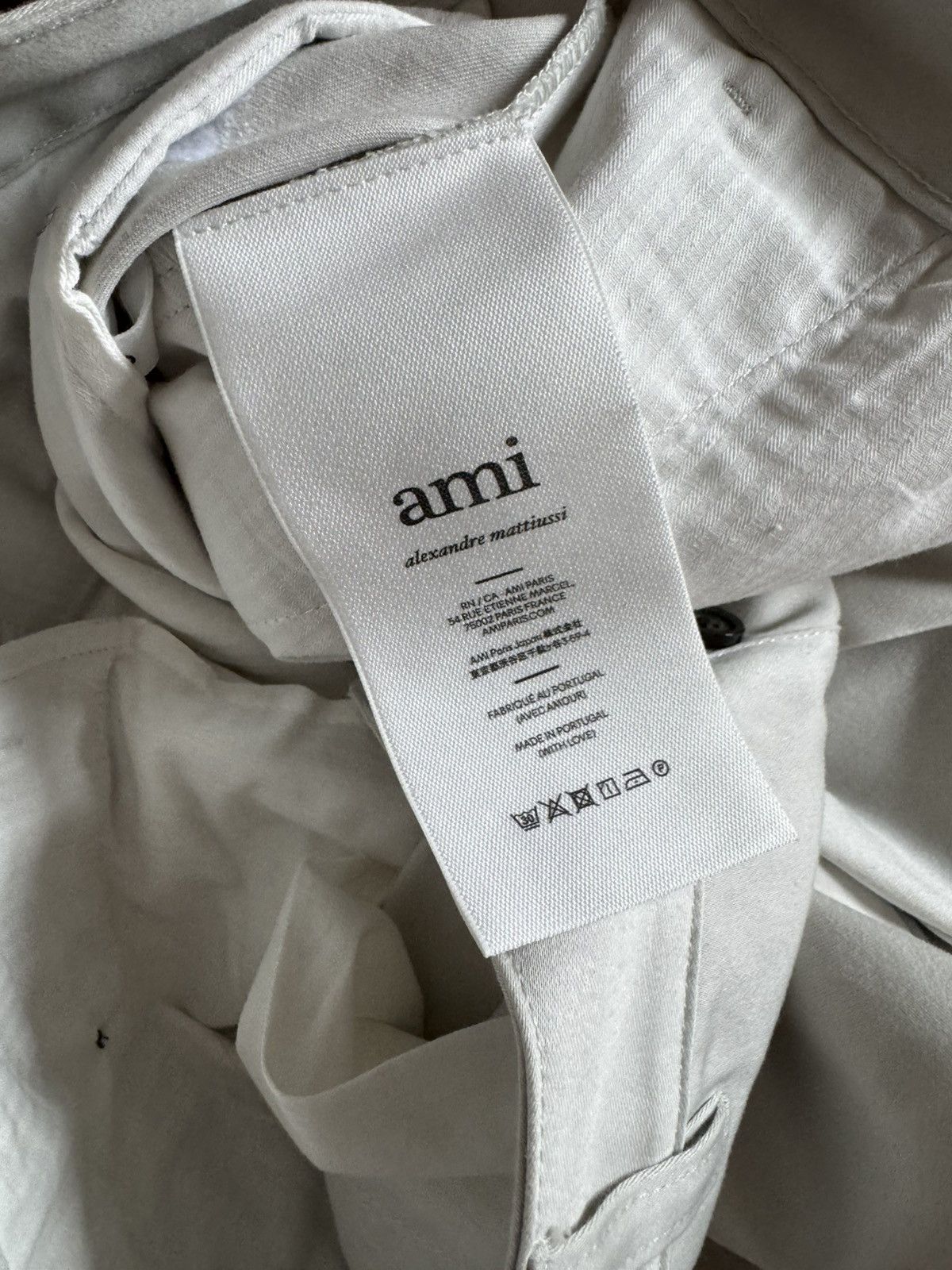 AMI BNWT $400 AMI S White Craie chino shorts classic cotton Size US 30 / EU 46 - 11 Thumbnail