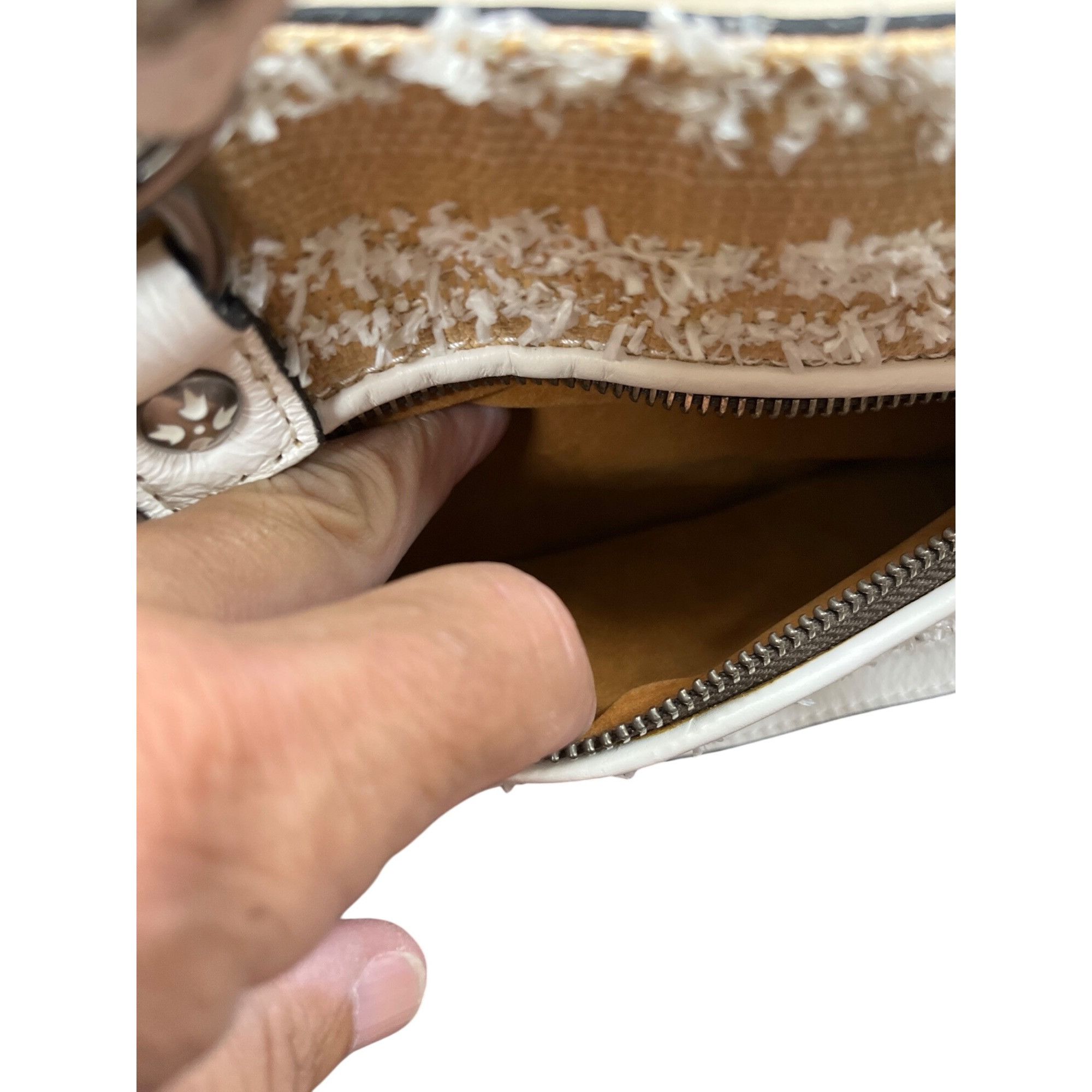 Patricia Nash Patricia Nash Angela wms leather tan white tasseled hand sho Size ONE SIZE - 9 Thumbnail