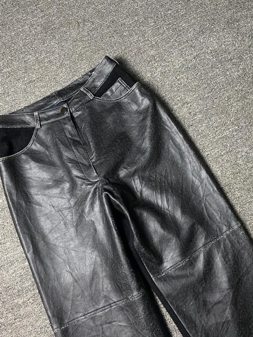 Japanese Brand Vintage 80’s MOITIE MOITIE Leather Pants (134) Size US 26 / EU 42 - 3 Thumbnail