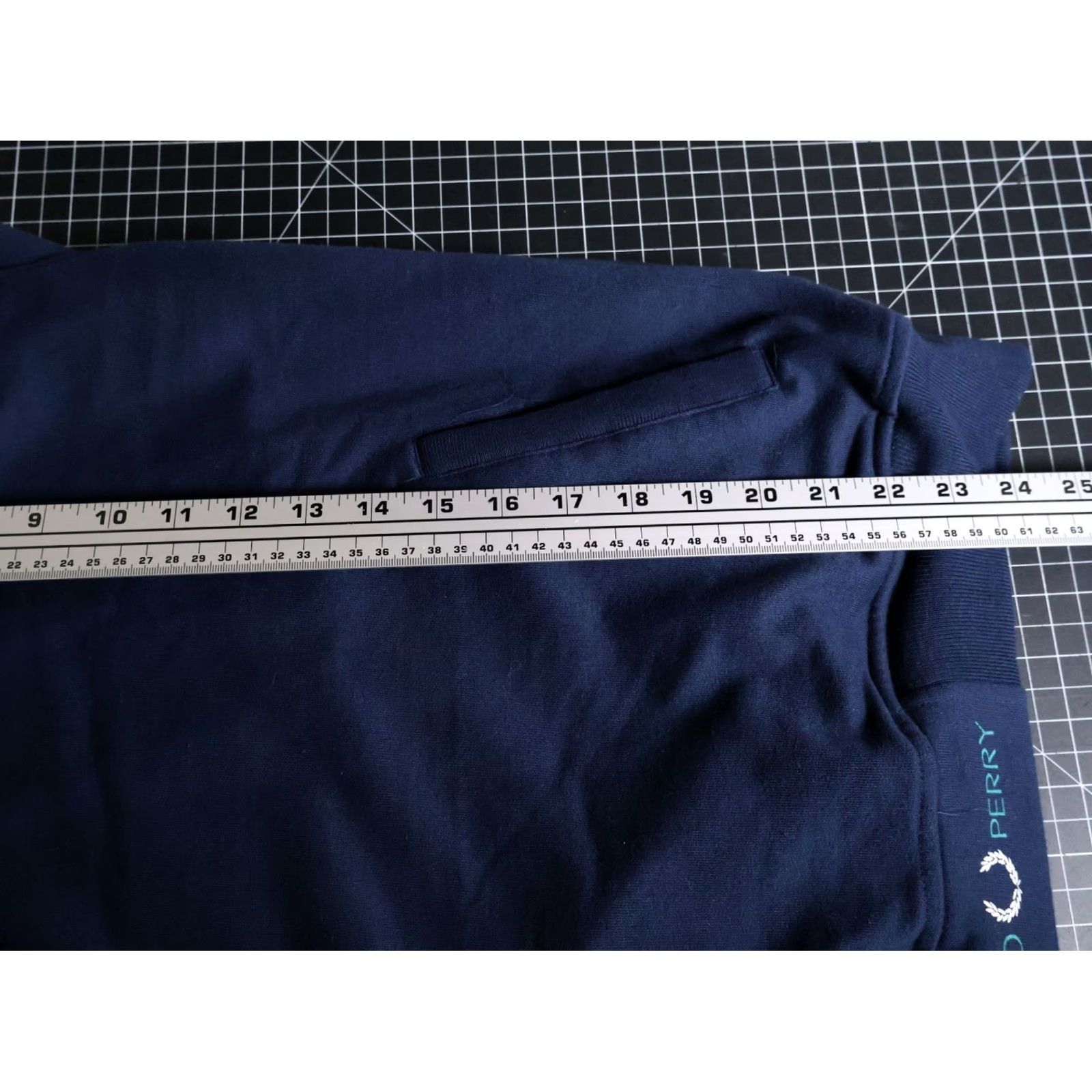 Fred Perry Fred Perry Hoodie Men's Medium Dark Blue Drawstring Sweatshirt Lined Hood Size US M / EU 48-50 / 2 - 6 Thumbnail