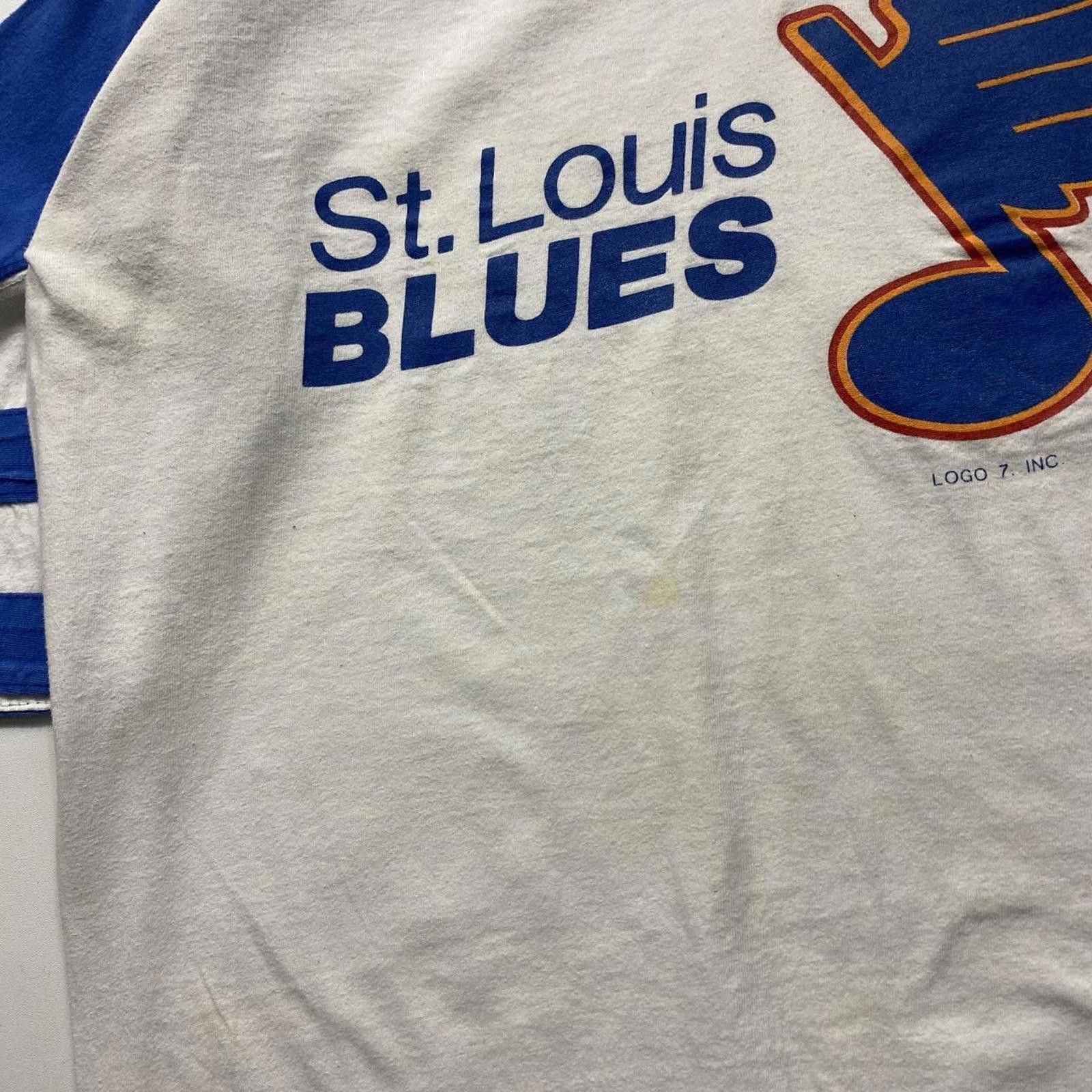 Logo 7 Vintage 1980s St Louis Blues Jersey Size US L / EU 52-54 / 3 - 3 Thumbnail