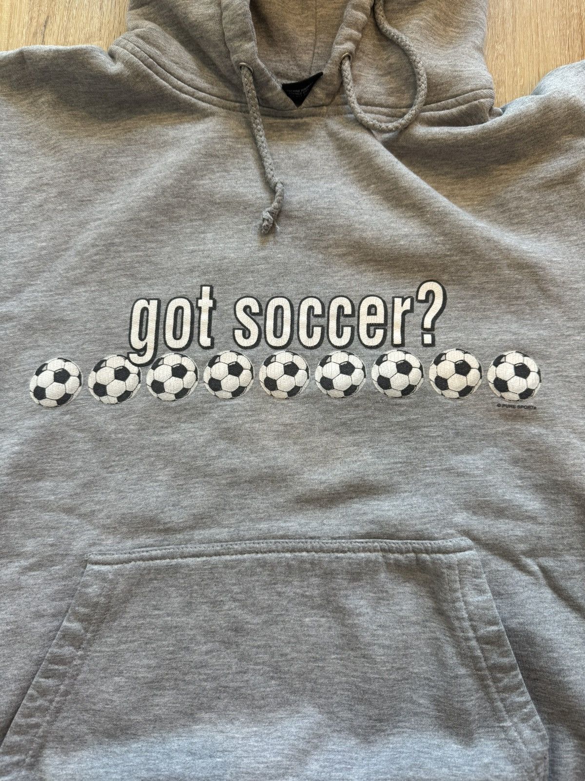 Vintage Grey and white vintage 90s soccer hoodie Size US S / EU 44-46 / 1 - 4 Thumbnail