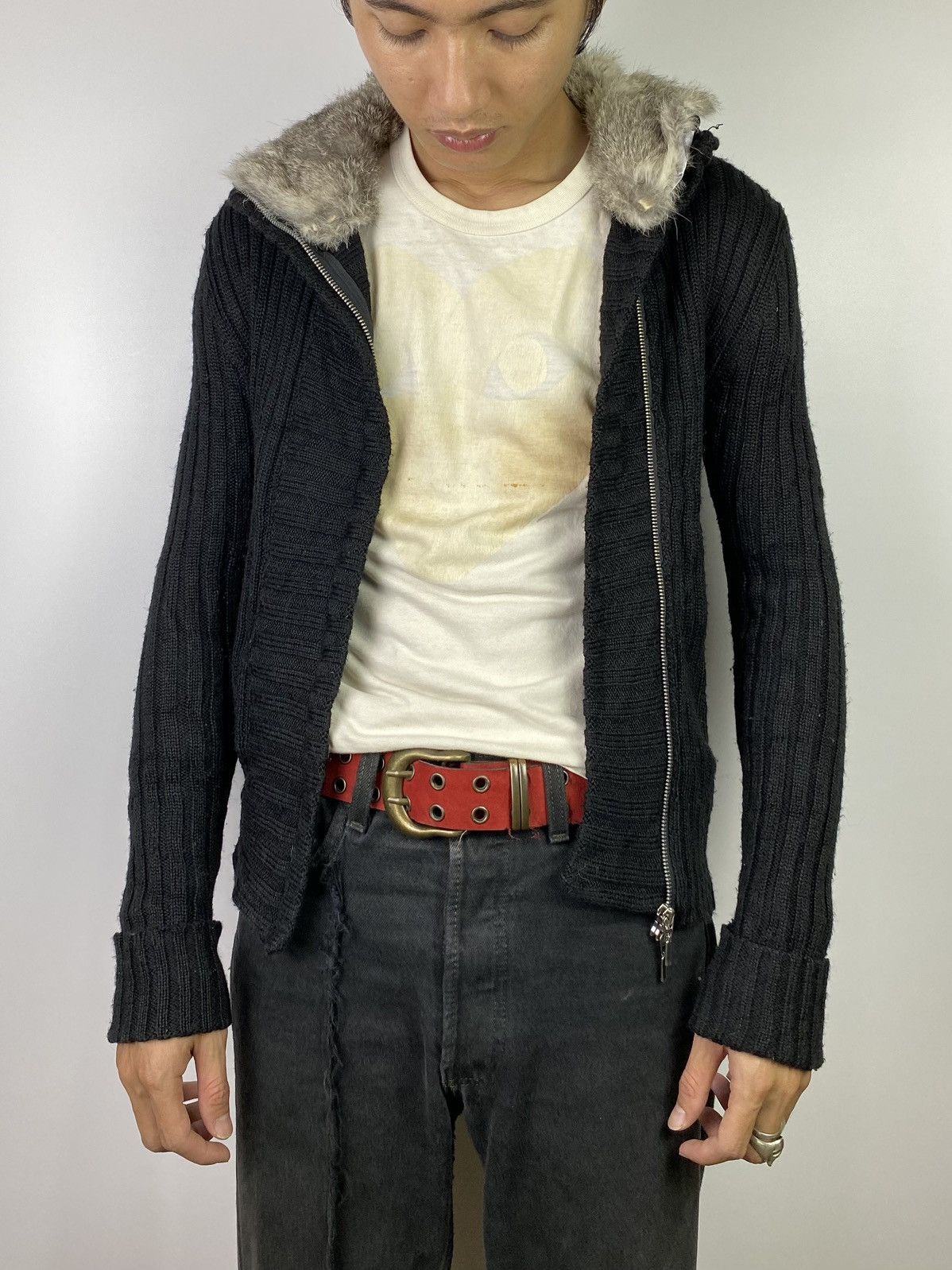 Japanese Brand Fur knitted leon basic ifsixwasnine gothic style Size US S / EU 44-46 / 1 - 4 Thumbnail