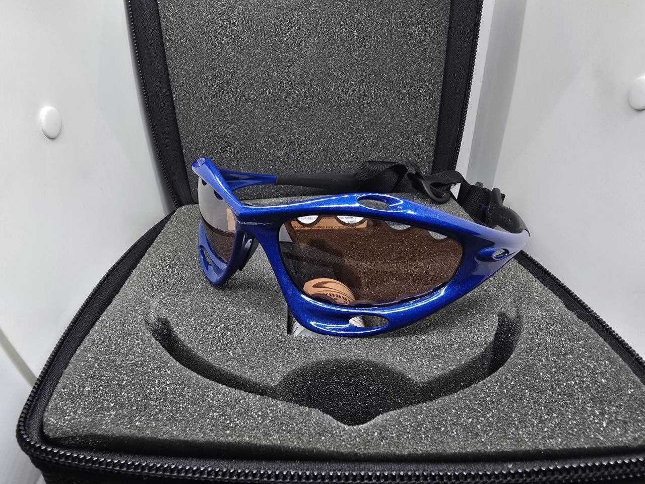 激レア oakley straight jacket blue frame Oakley × Vintage Rare