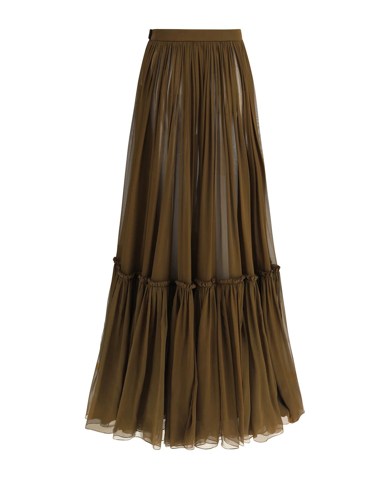 Saint Laurent Paris o1y0126 Maxi Skirt in Brown Size 28" / US 6 / IT 42 - 2 Thumbnail