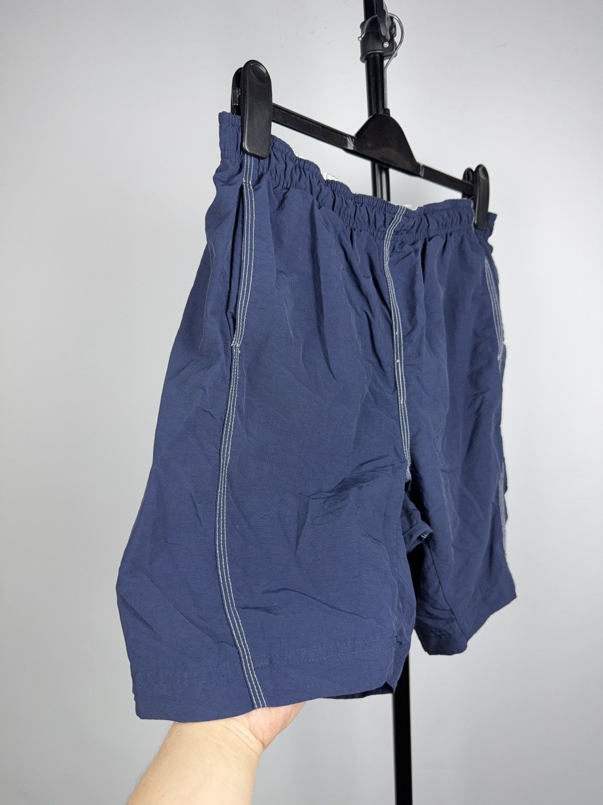 Nike 00s Nike Vintage Navy Swim Shorts Swoosh Y2K Nylon Men’s M Size US 32 / EU 48 - 2 Thumbnail