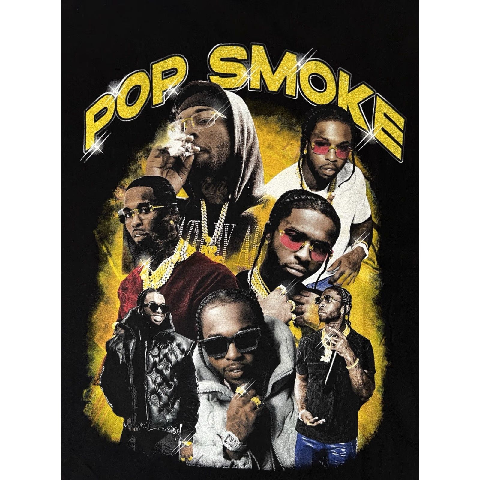 Vintage VINTAGE Pop Smoke Rap Tee T-Shirt XL Black Men Short Sleeve Concert Tour Mech 90s Hip Hop Music T Shirt Mens Size US XL / EU 56 / 4 - 2 Thumbnail