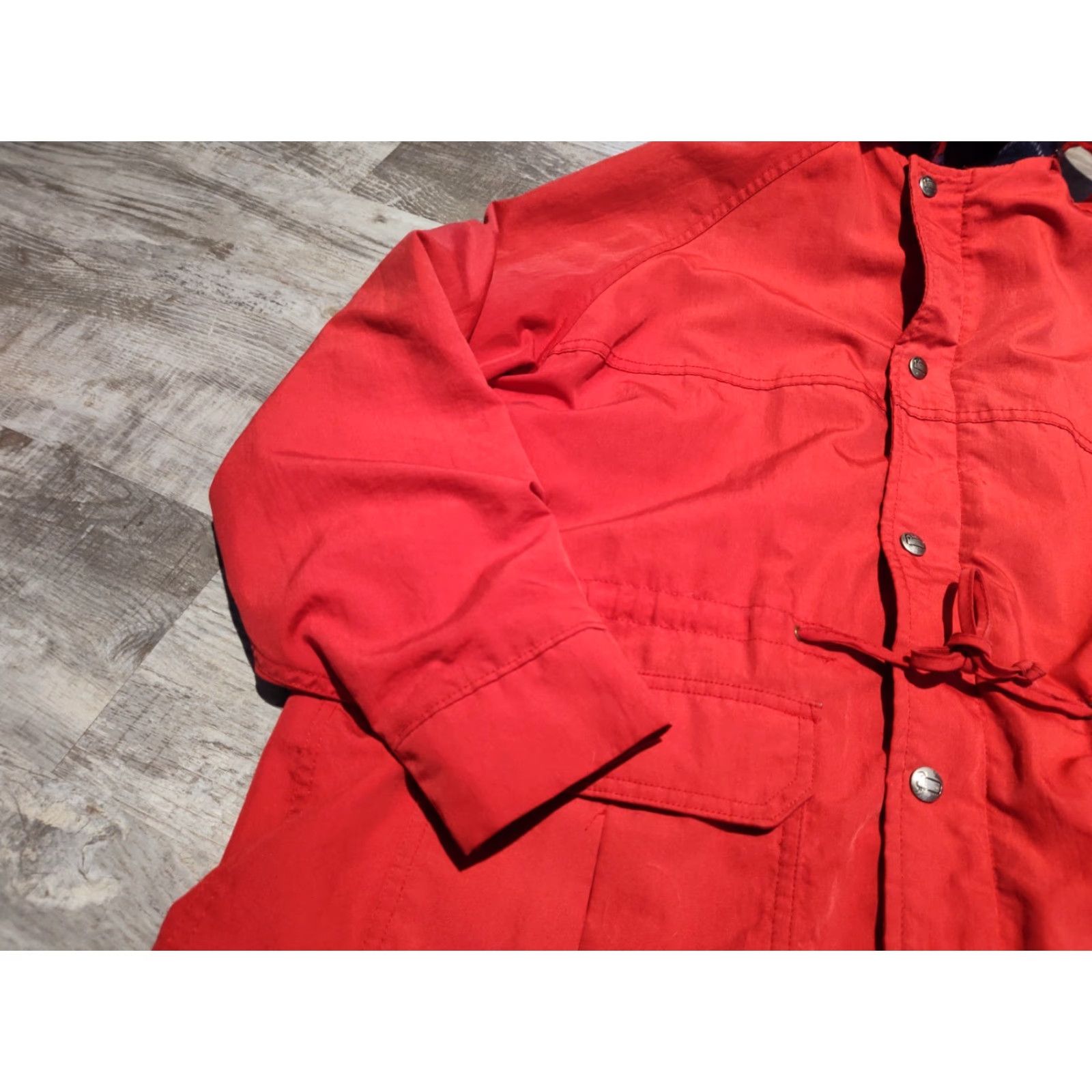 Vintage VINTAGE Woolrich Women's Jacket Large Red Wool Blend Lined Parka USA Fall Winter Size L / US 10 / IT 46 - 3 Thumbnail