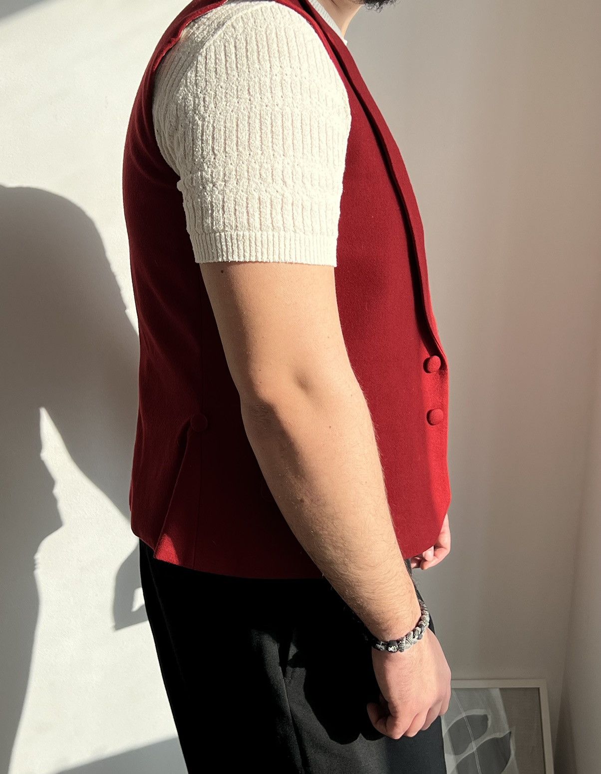 Jean Paul Gaultier Vintage 80s Jean Paul Gaultier Wool Waiters Vest Size US L / EU 52-54 / 3 - 4 Thumbnail