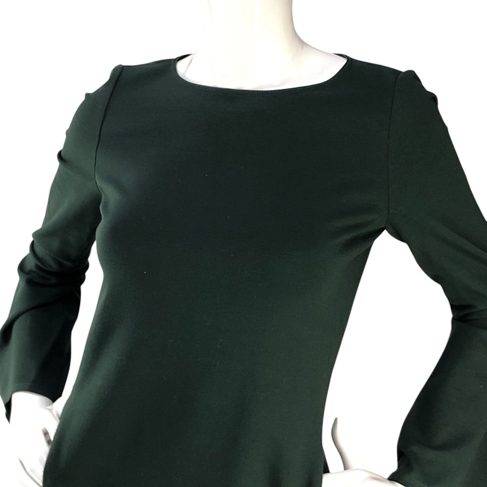 Lafayette 148 Lafayette 148 New York Womens Size XS Dress Round Neck Green Size XS / US 0-2 / IT 36-38 - 2 Thumbnail