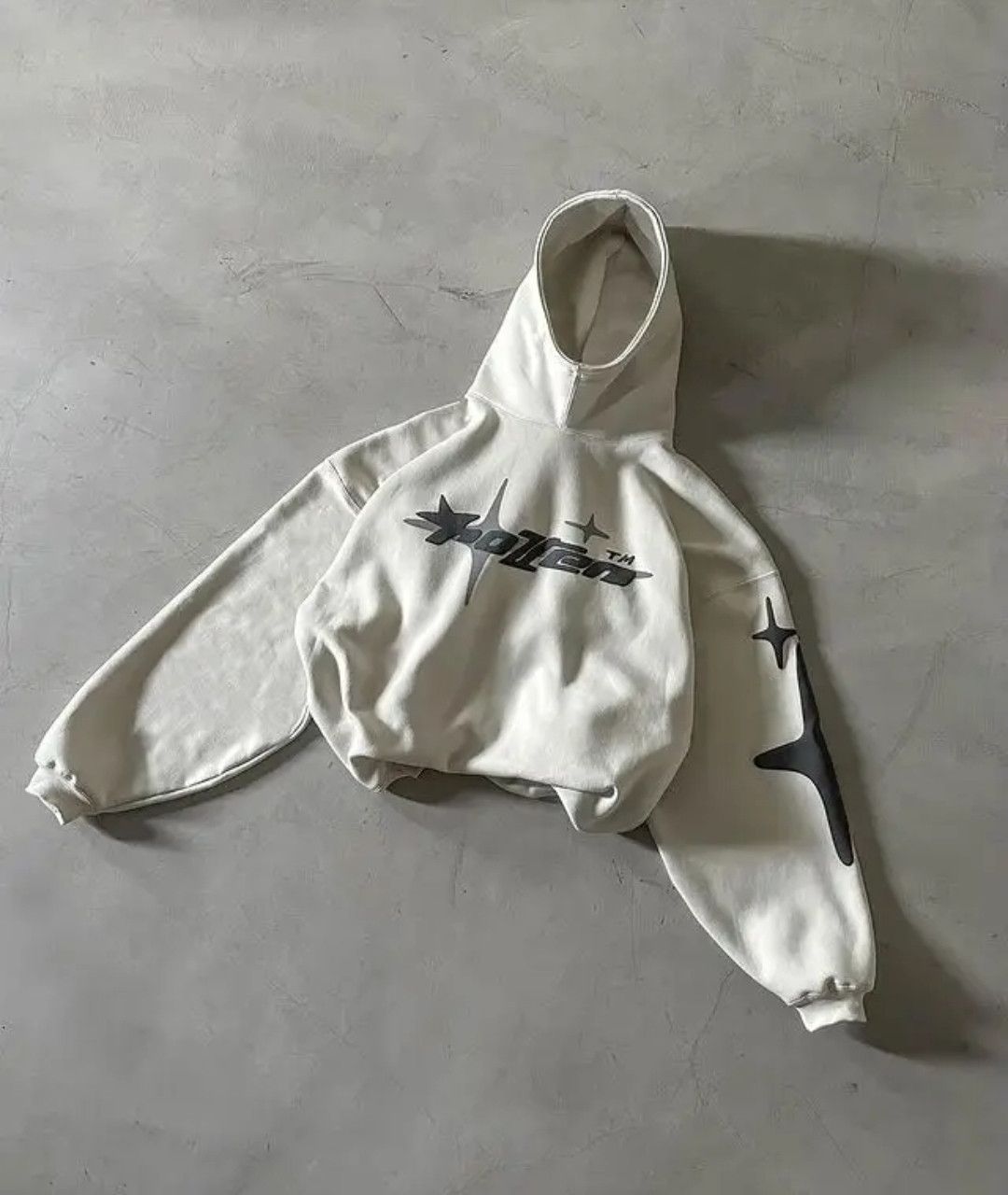 Designer × Vintage Puff Rubber Print Work Style American Street Hoodie Size US M / EU 48-50 / 2 - 1 Thumbnail