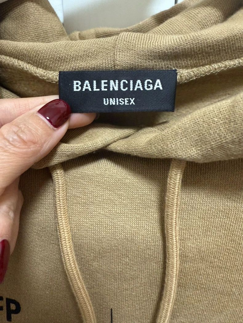 Balenciaga Balenciaga Original Brown Khaki Hoodie 2502-Nextarrow Size US S / EU 44-46 / 1 - 2 Thumbnail