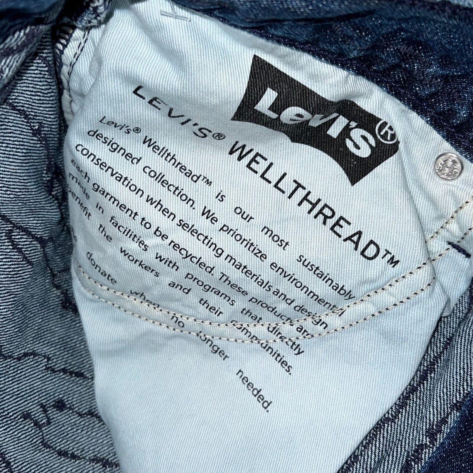 Levi's NWT $198 Levi's 70's High Straight Wellthread Jeans 29 x 28 Size 29" - 7 Thumbnail