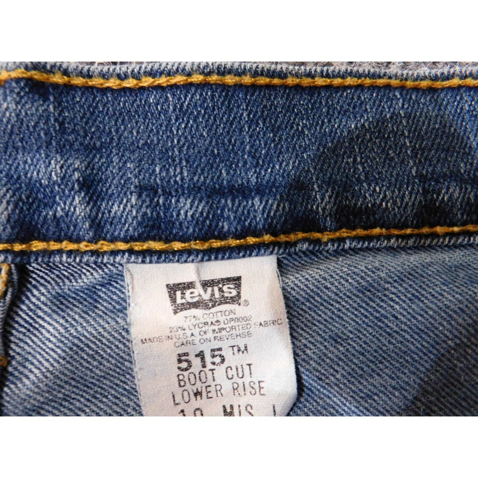 Levi's Levi's 515 Jeans Bootcut Women 10 Regular Blue Denim USA Mid Rise 31in Inseam Zipper Stretch Vintage No Size 32" / US 10 / IT 46 - 3 Thumbnail