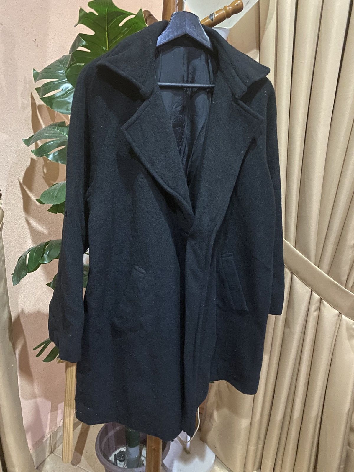 Yohji Yamamoto Y’s bis Japan Black Wool Oversized Cocoon Coat Size M / US 6-8 / IT 42-44 - 3 Thumbnail