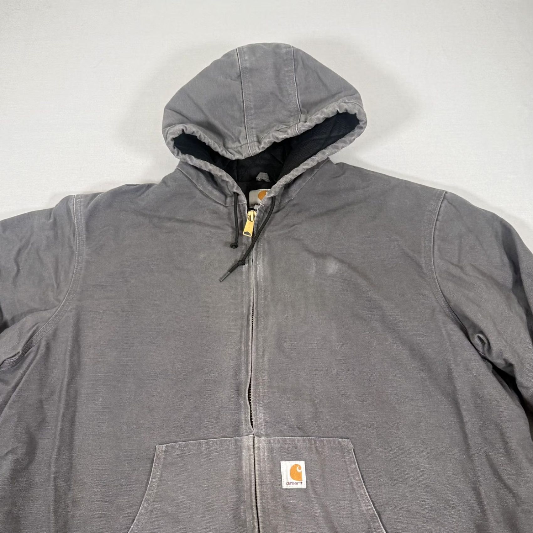 Carhartt Vintage Carhartt Mens Jacket - Gray Canvas Hoodie Size US XXL / EU 58 / 5 - 2 Thumbnail