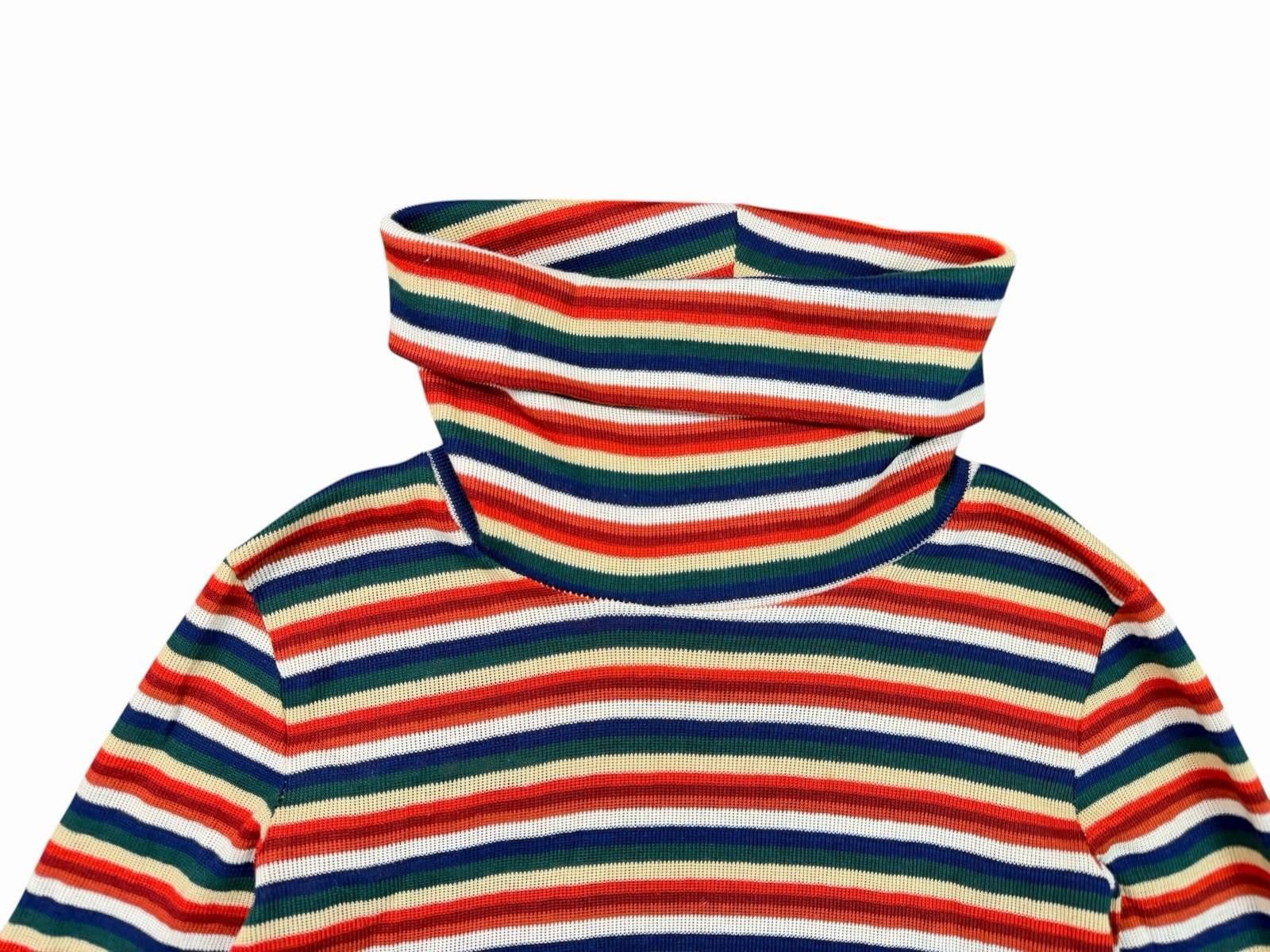 Hang Ten 1960’s Hang Ten Ribbed Turtleneck Rainbow Stripes Knit Size M / US 6-8 / IT 42-44 - 4 Thumbnail