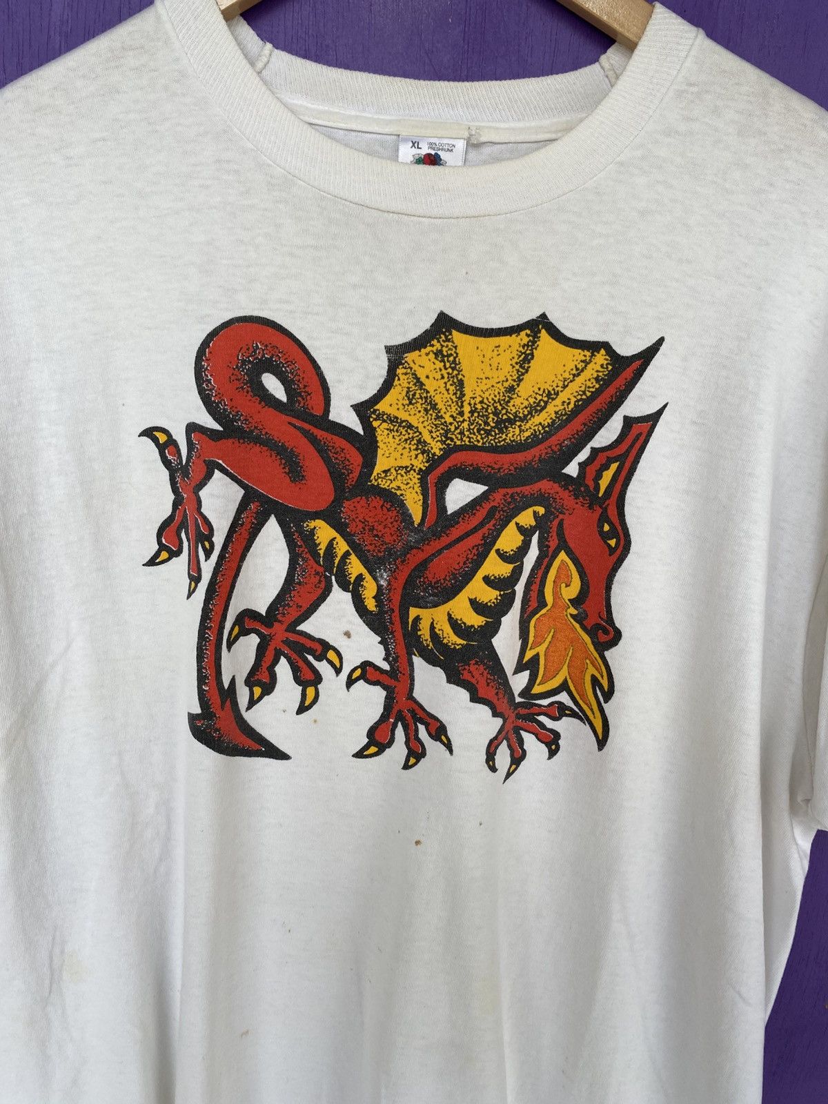 Other Vintage 90s mythical Dragon art tee Size US XL / EU 56 / 4 - 3 Thumbnail