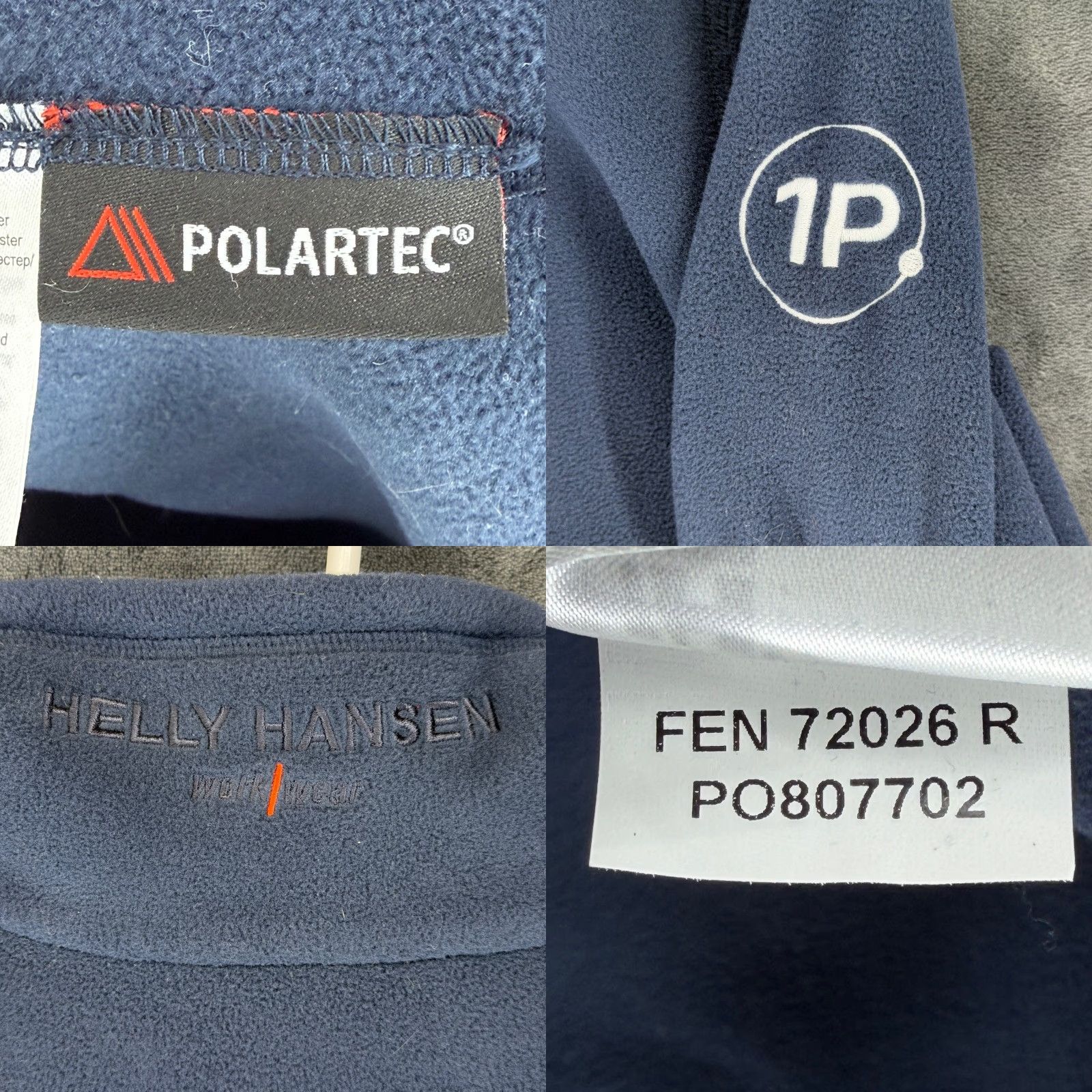 Helly Hansen Helly Hansen Workwear Jacket Mens Navy Blue Polartec Fleece Full Zip FEN 72026 L Size US L / EU 52-54 / 3 - 8 Thumbnail