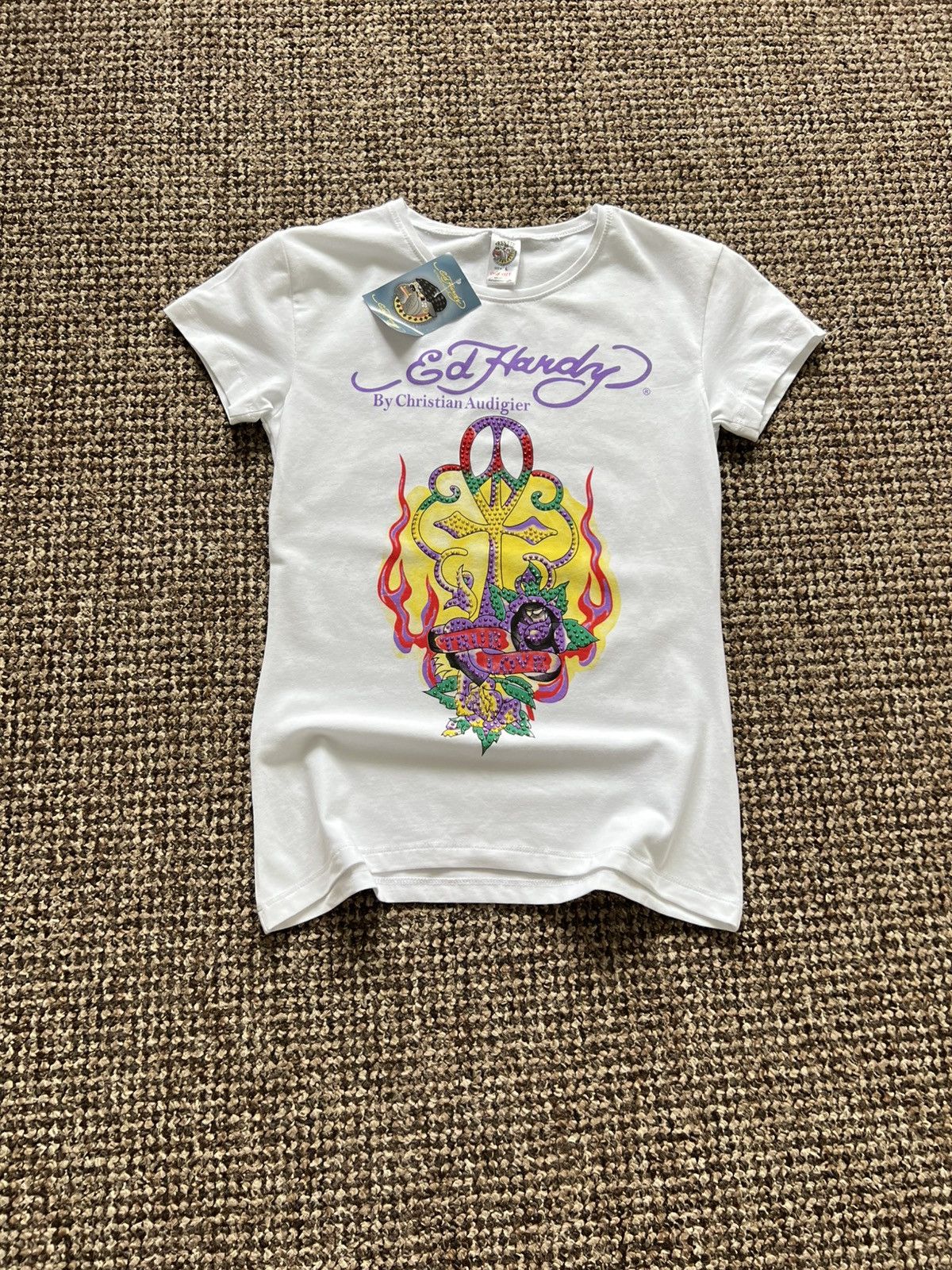 Ed Hardy Vintage Ed Hardy by Christian Audigier Big Logo Y2K Tee Size L / US 10 / IT 46 - 3 Thumbnail