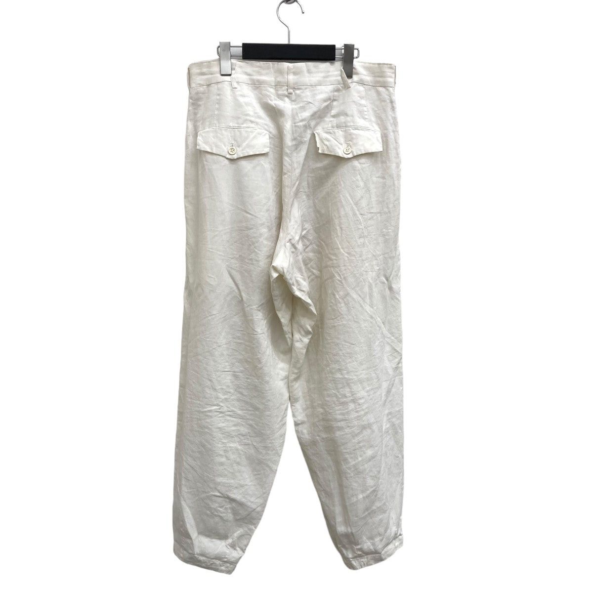 Yohji Yamamoto POUR HOMME white linen archive pants Size US 32 / EU 48 - 2 Thumbnail