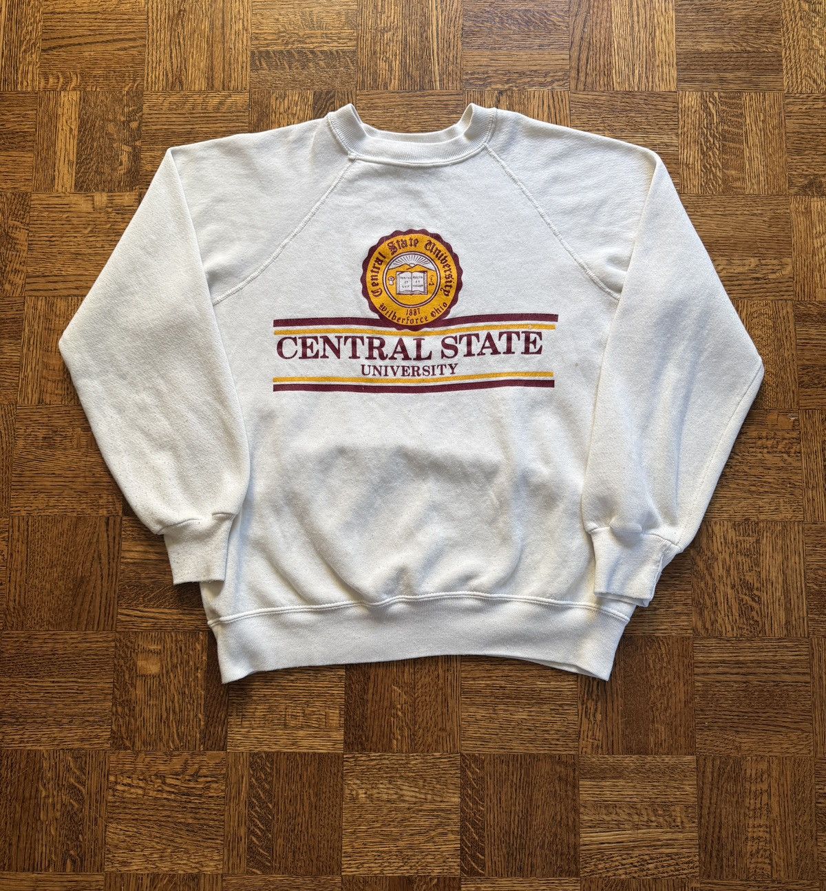 Vintage Vintage 80s Central State University Crewneck Sweatshirt Size US M / EU 48-50 / 2 - 1 Thumbnail
