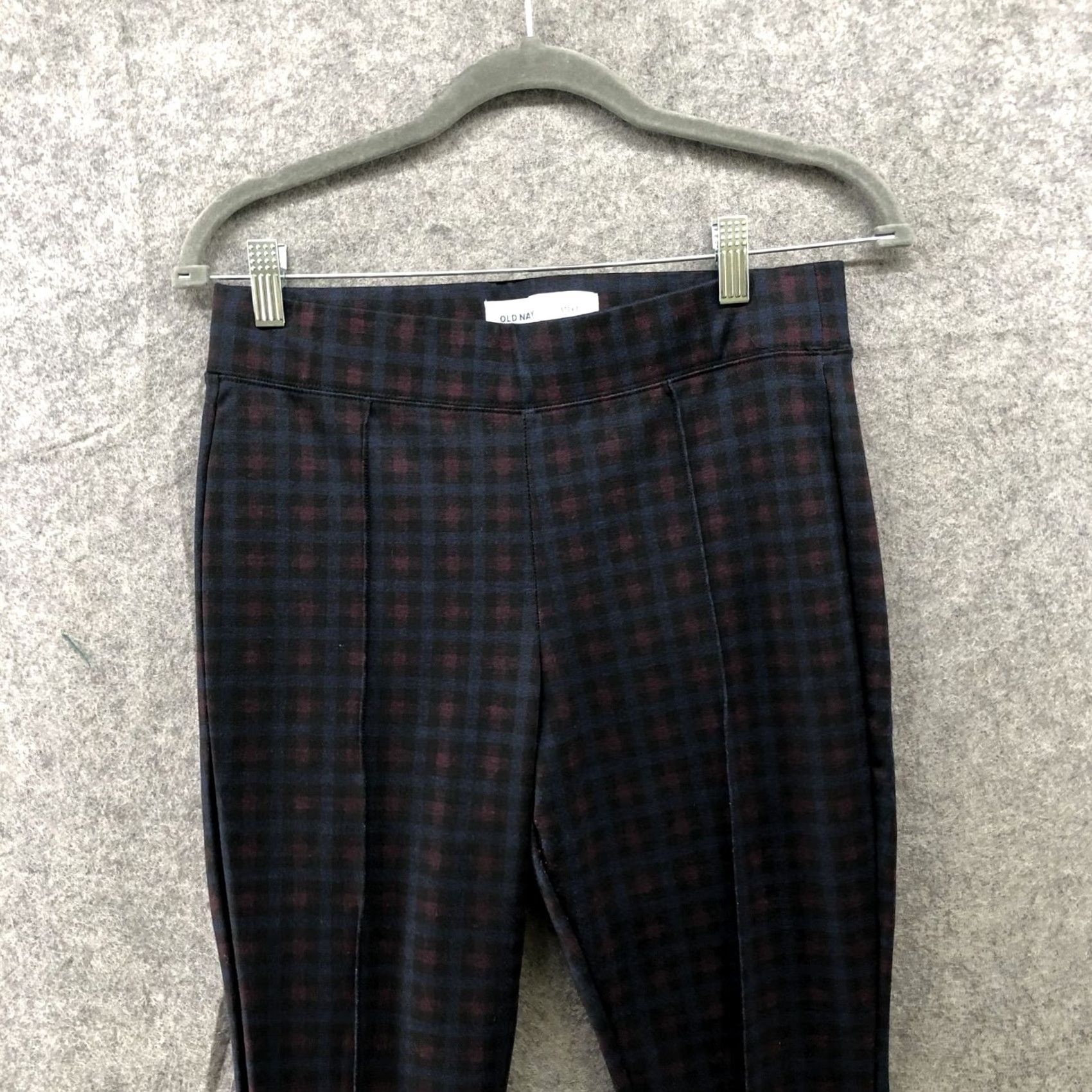 Old Navy Old Navy Stevie Ponte Pants Leggings Womens M High Rise Blue Plaid Academia Size 32" / US 10 / IT 46 - 3 Thumbnail