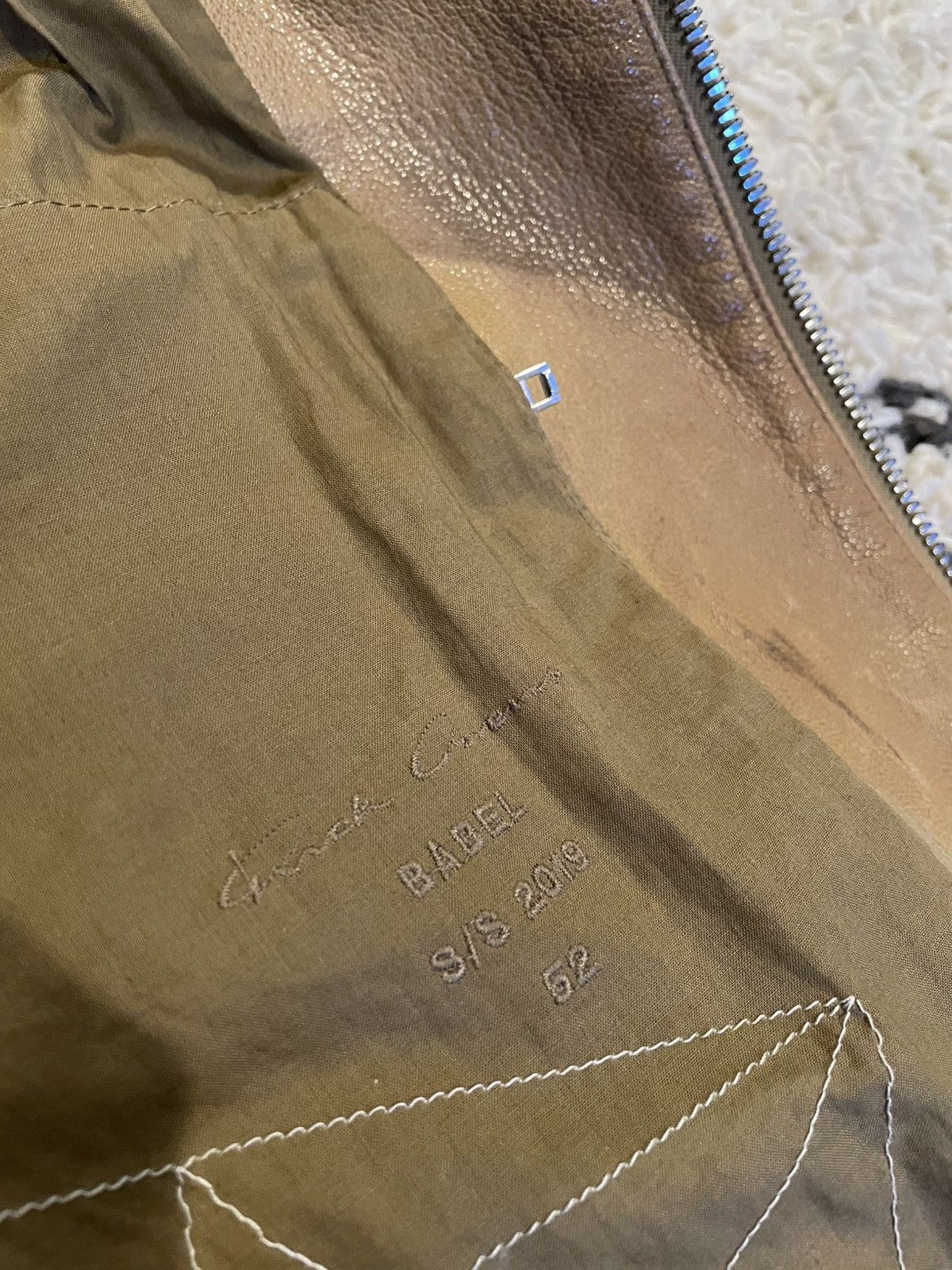 Rick Owens Rick Owens SS19 Mustard Brad Goat Leather Jacket (Babel) Size US L / EU 52-54 / 3 - 4 Thumbnail